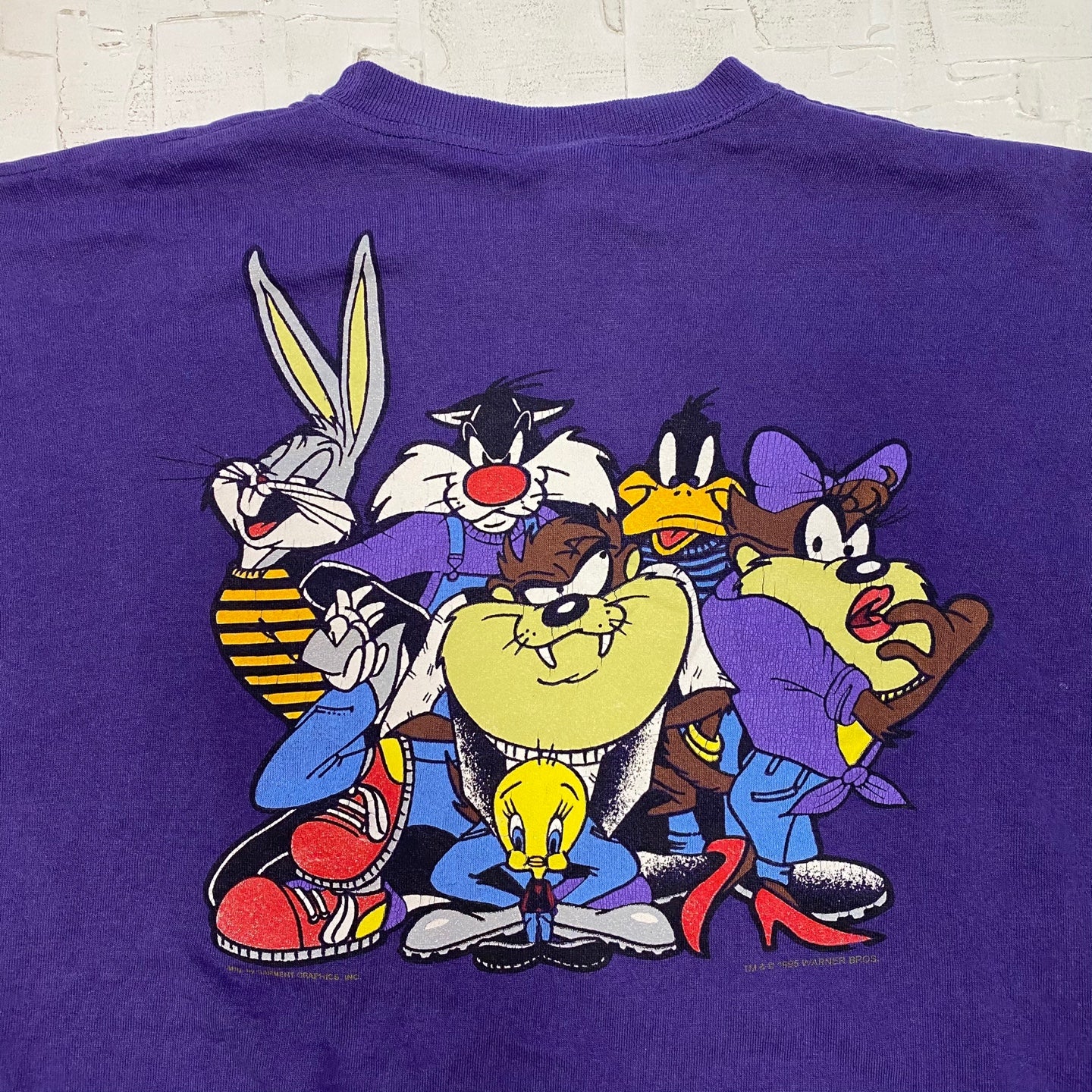 Vintage Royal Purple Looney Tunes Characters Sweatshirt
