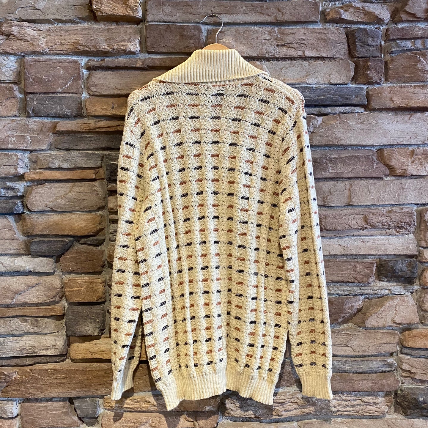 Vintage Cream Tundra Wool Knit Cardigan