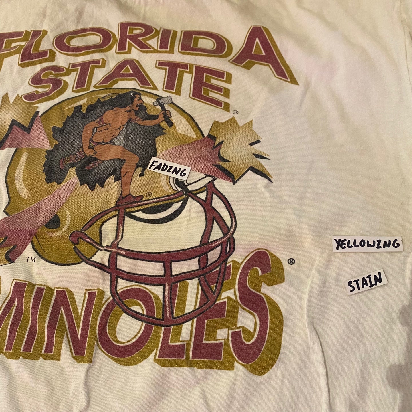 1993 Vintage Florida State Seminoles College Football T-shirt