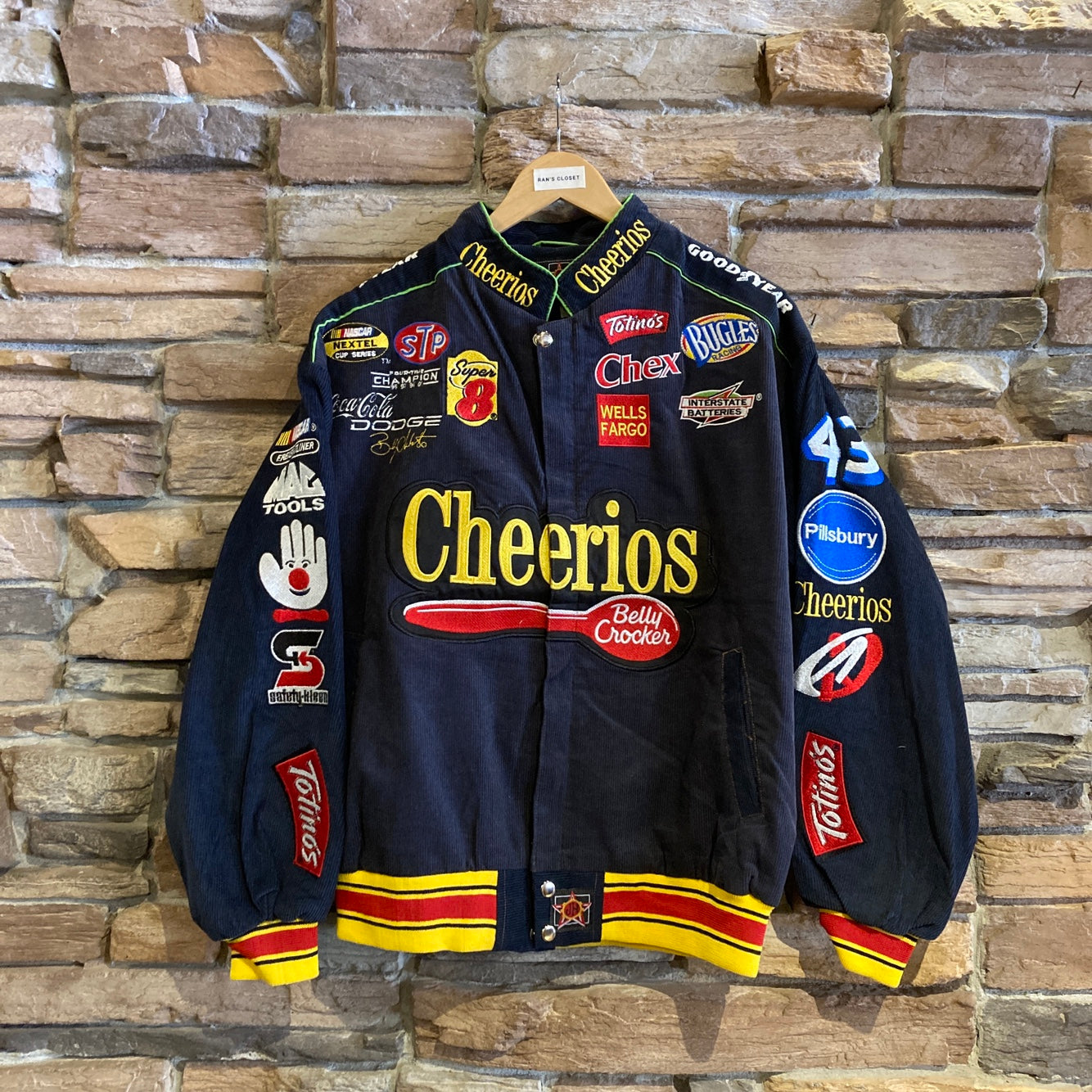 Navy Corduroy Cheerios Racing Jacket