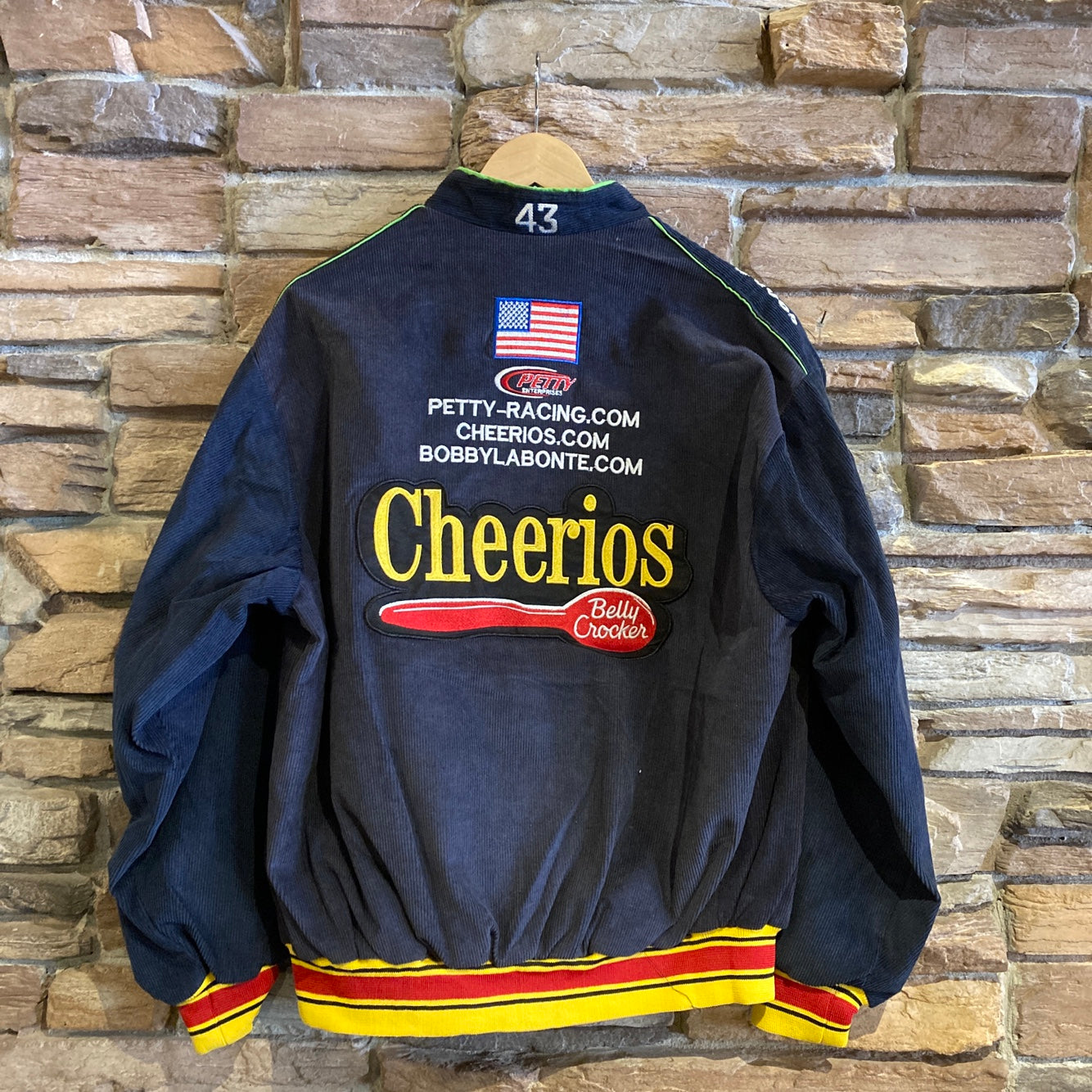 Navy Corduroy Cheerios Racing Jacket