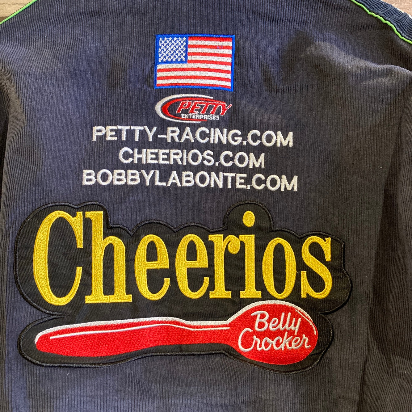 Navy Corduroy Cheerios Racing Jacket