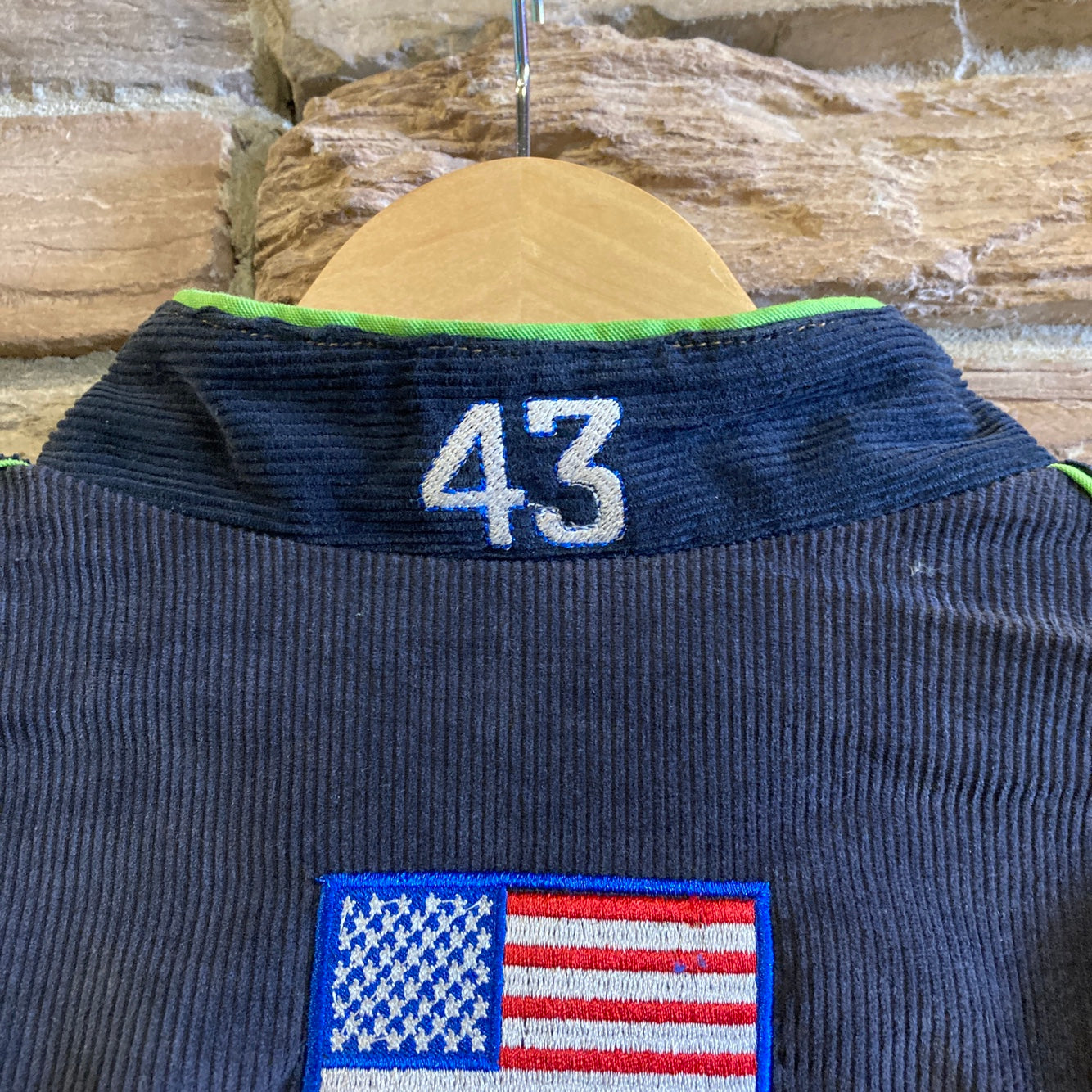 Navy Corduroy Cheerios Racing Jacket