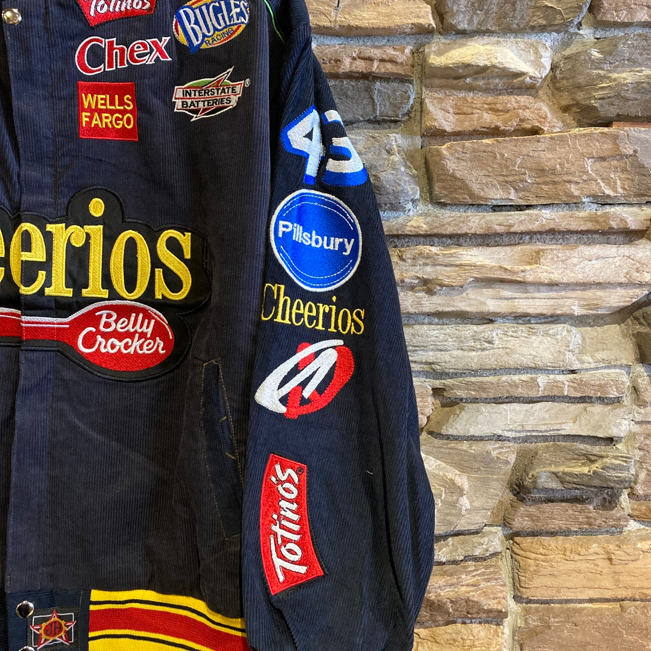 Navy Corduroy Cheerios Racing Jacket