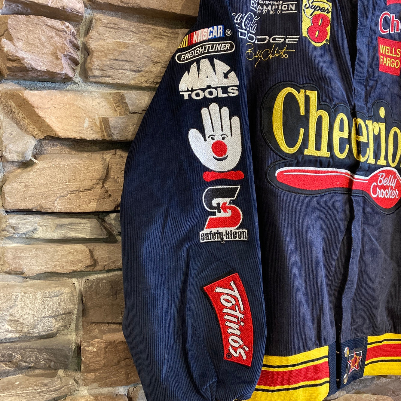 Navy Corduroy Cheerios Racing Jacket