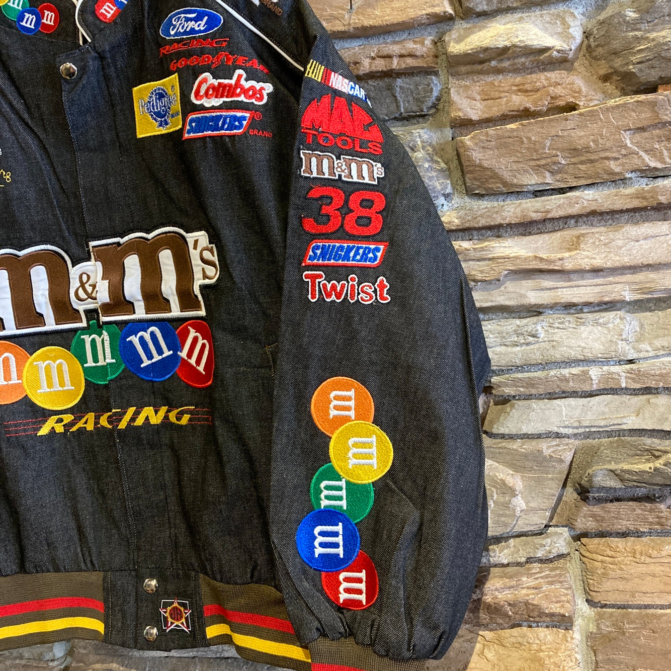 Grey Denim M&M Racing Jacket