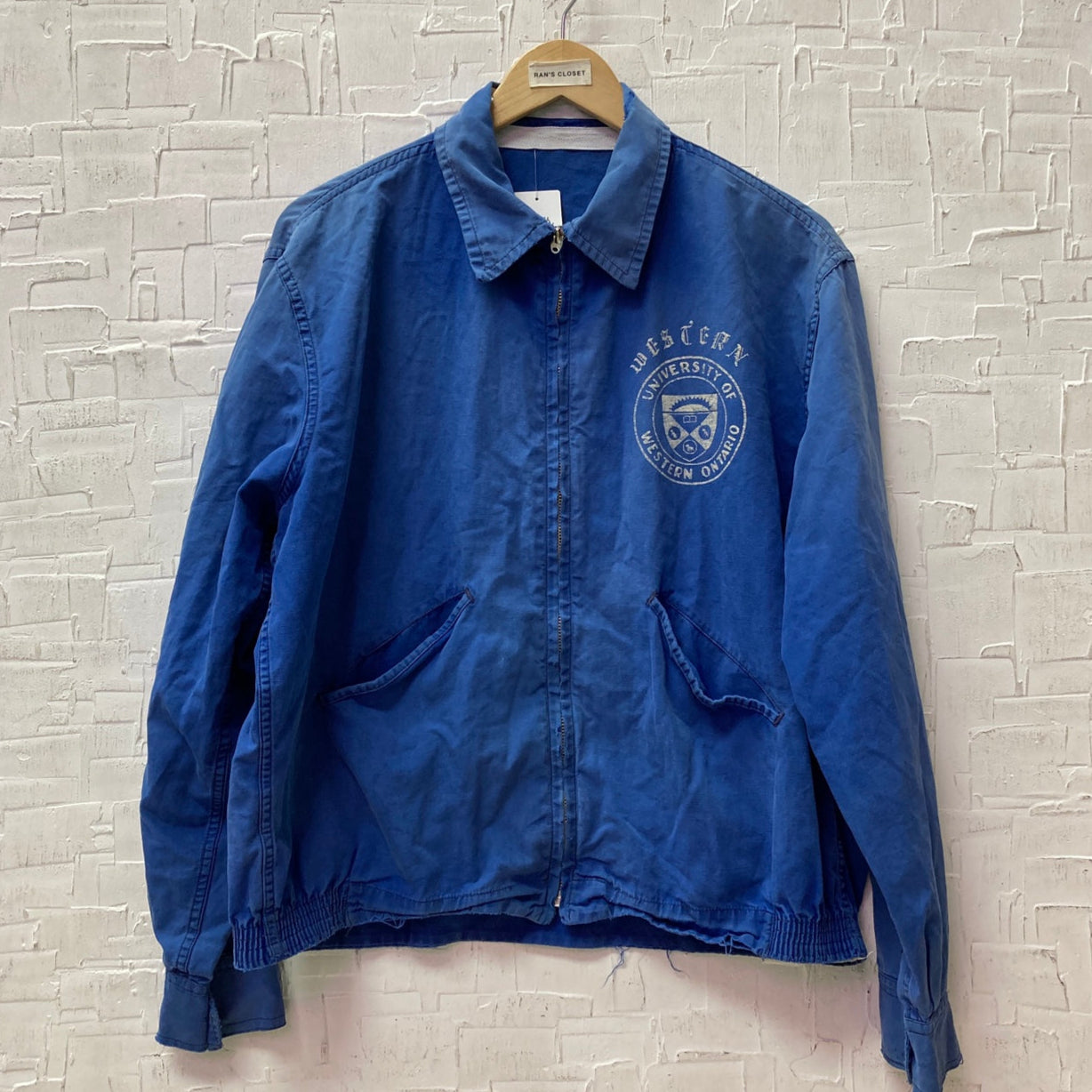 Vintage University of Western Ontario Blue Bomber Jacket