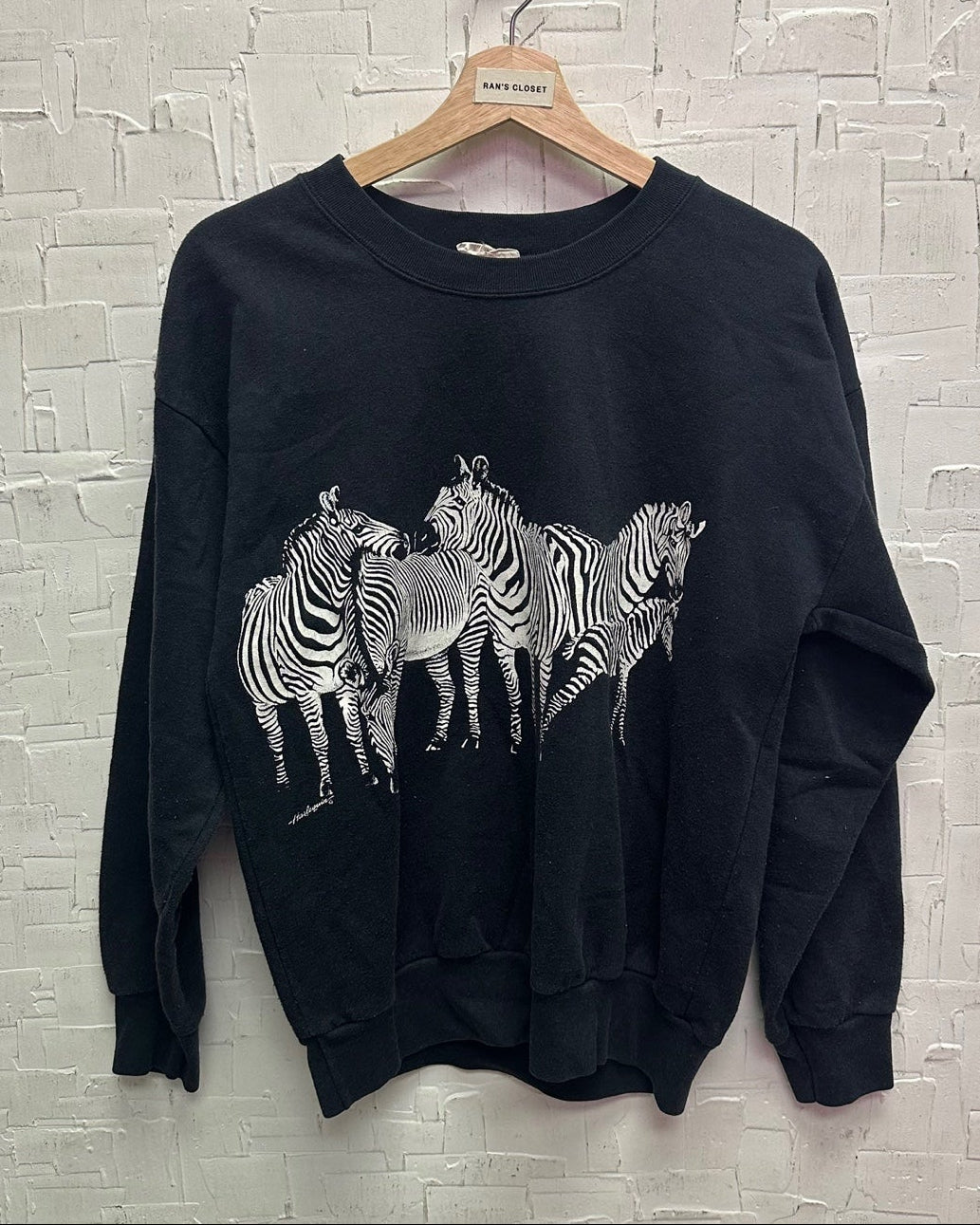 Vintage Black Zebra Sweatshirt