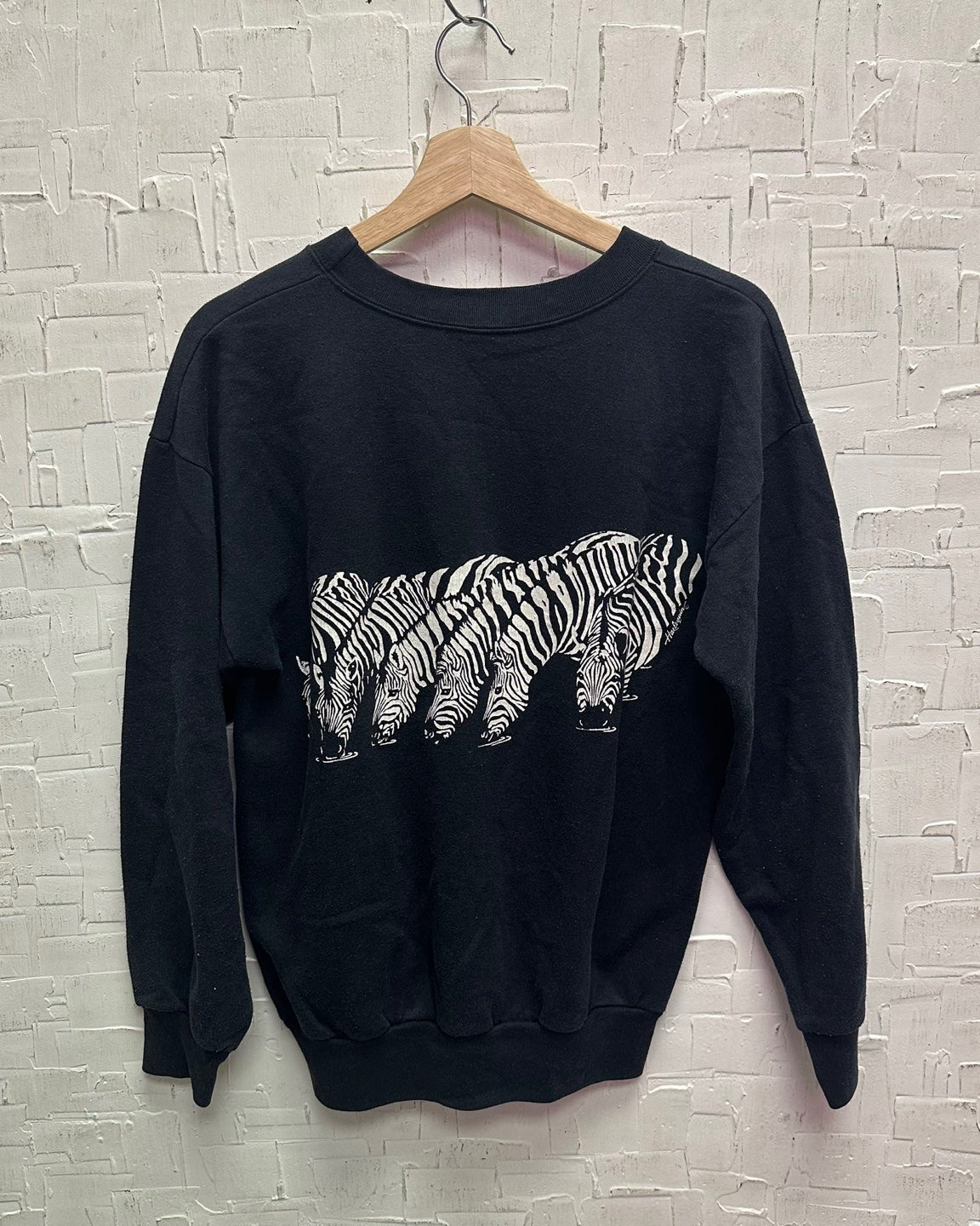 Vintage Black Zebra Sweatshirt