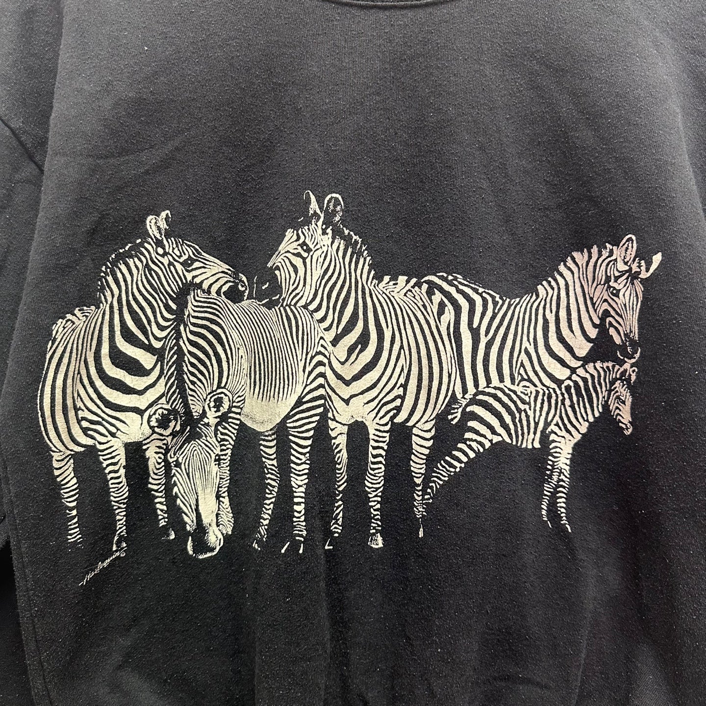 Vintage Black Zebra Sweatshirt