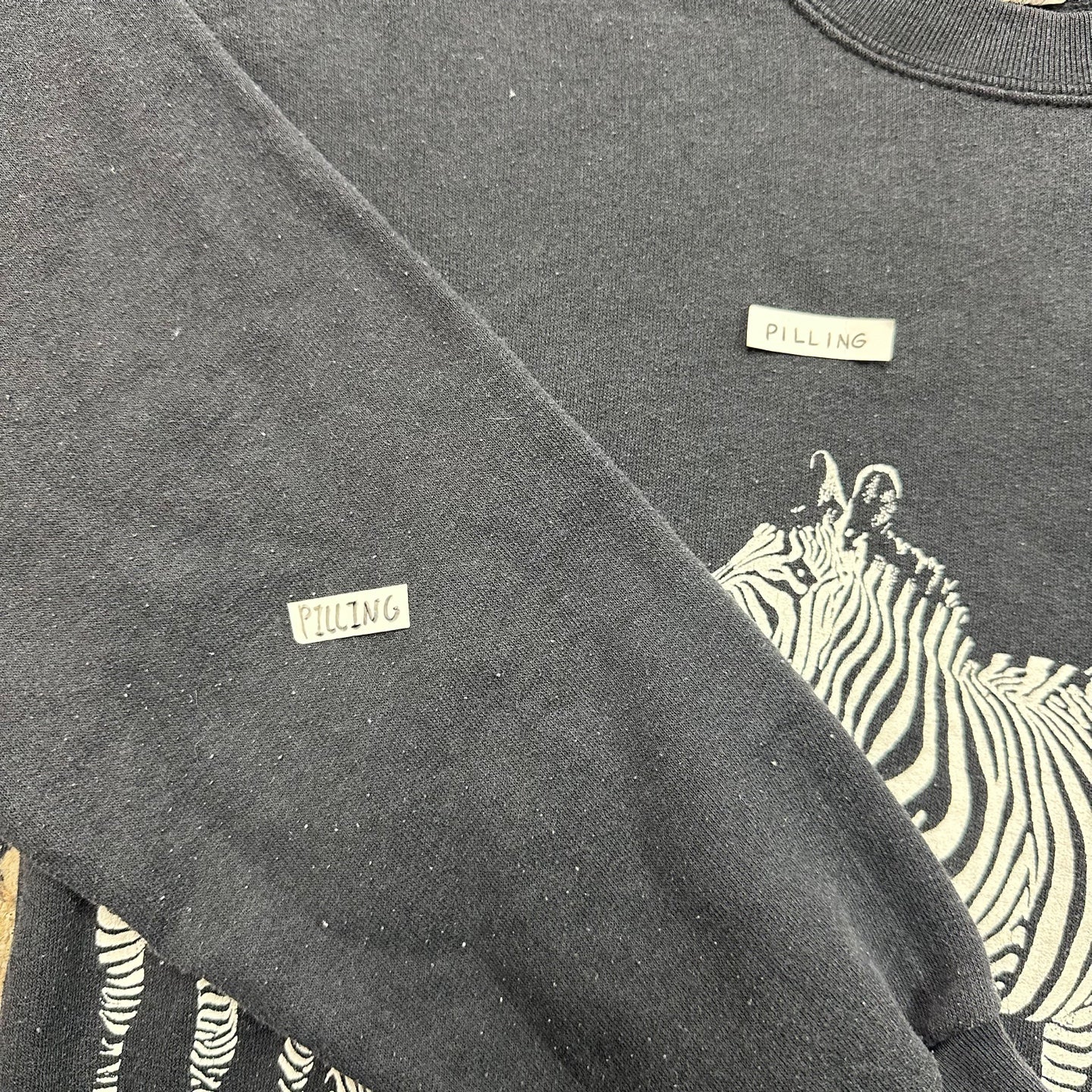 Vintage Black Zebra Sweatshirt