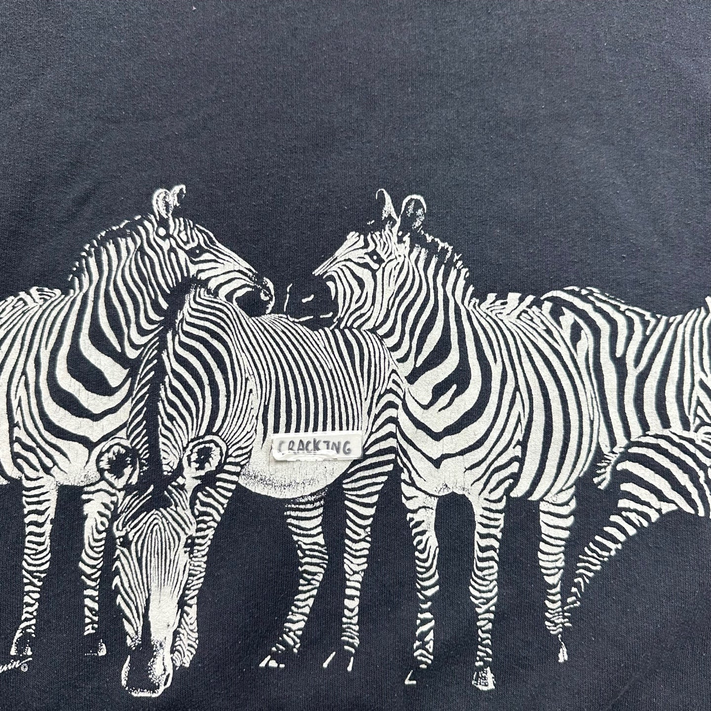 Vintage Black Zebra Sweatshirt