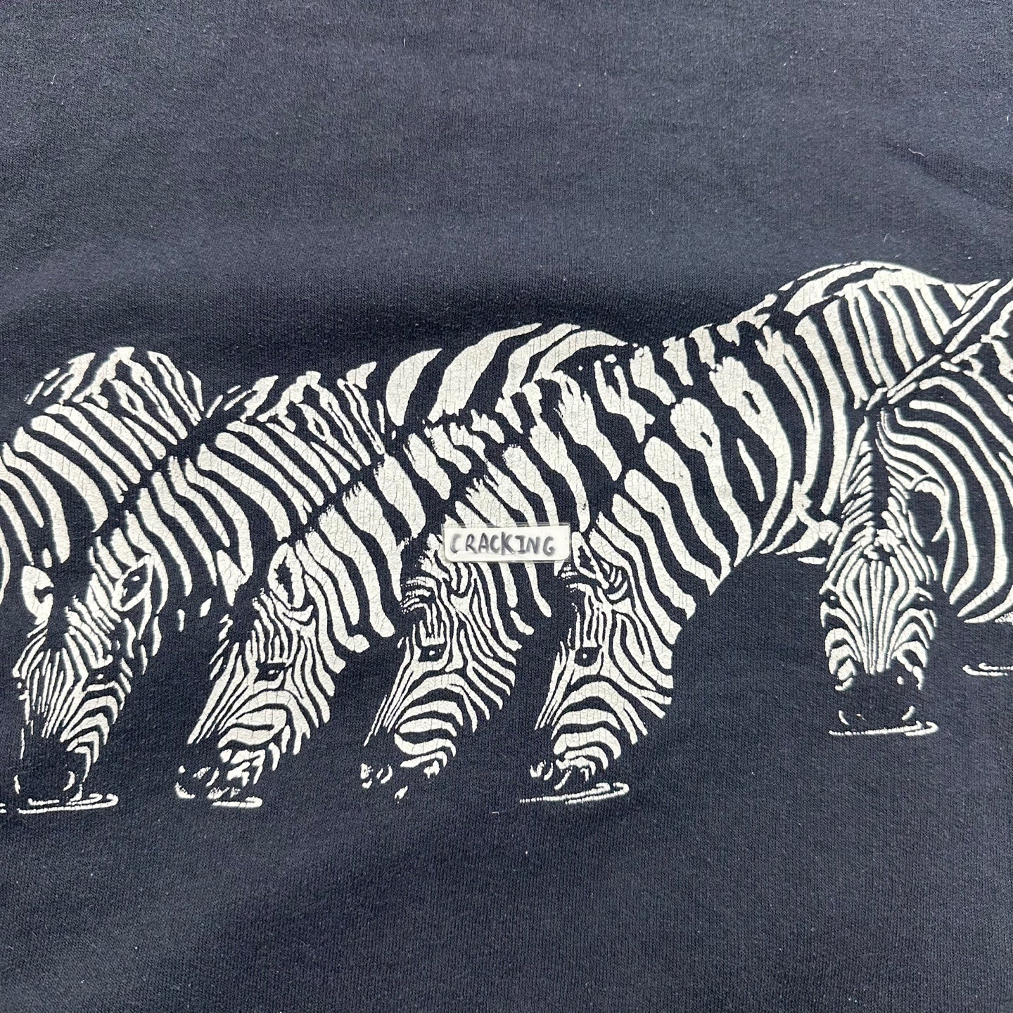 Vintage Black Zebra Sweatshirt