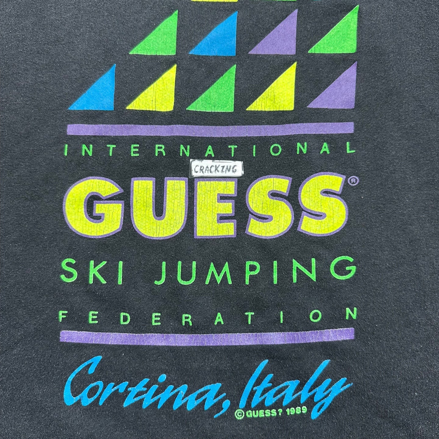 Vintage 1989 Guess Ski Jumping Federation Sweatshirt