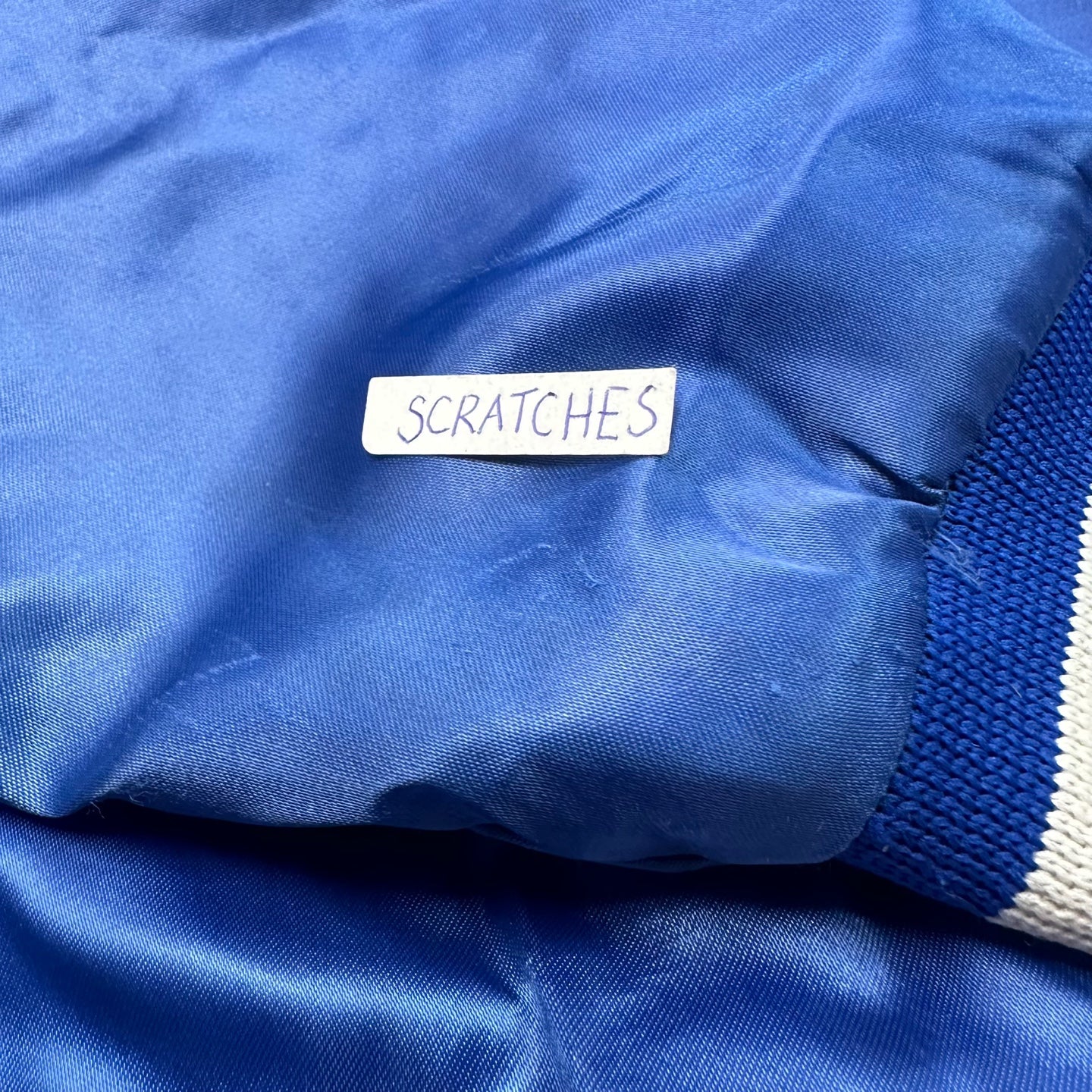 Vintage Hilton Active Apparel Blue Silky Bomber Jacket