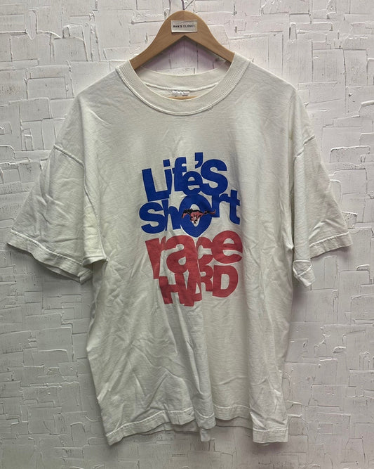 Vintage "Life's Short, Race Hard" Horse Racing T-Shirt