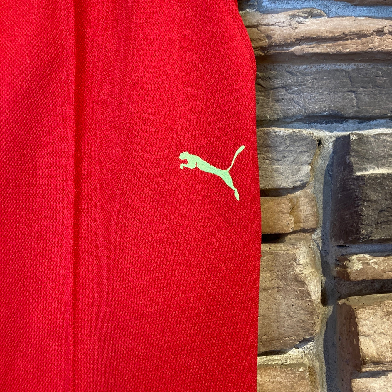 Reworked Puma Red Track Skirt