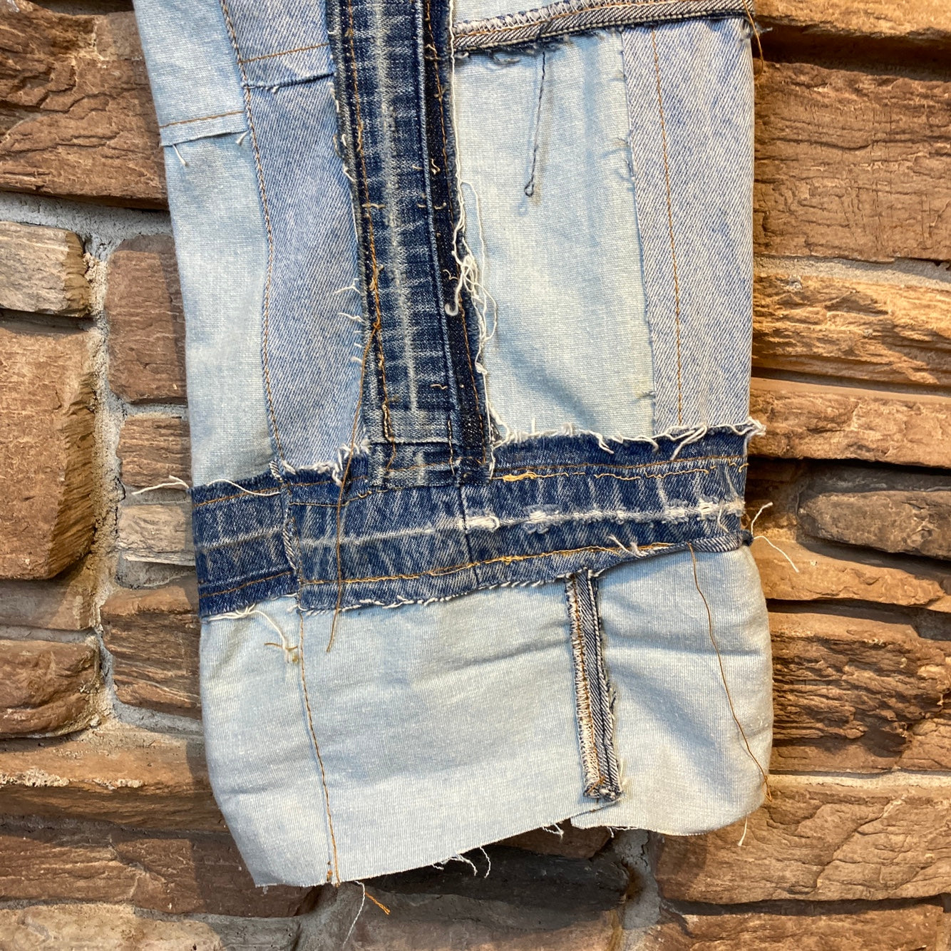 Reworked Levi's Patchwork Blue Jeans