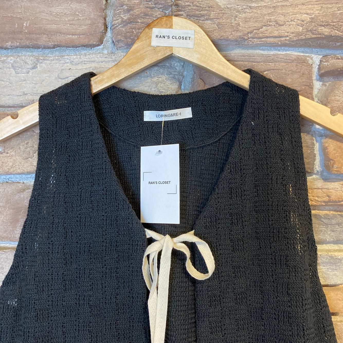 Light Knit Open Front Vest