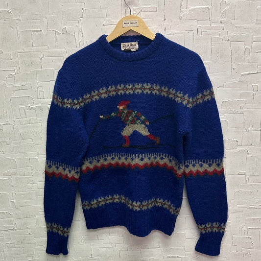 Vintage 100% Wool Ski Graphic Sweater