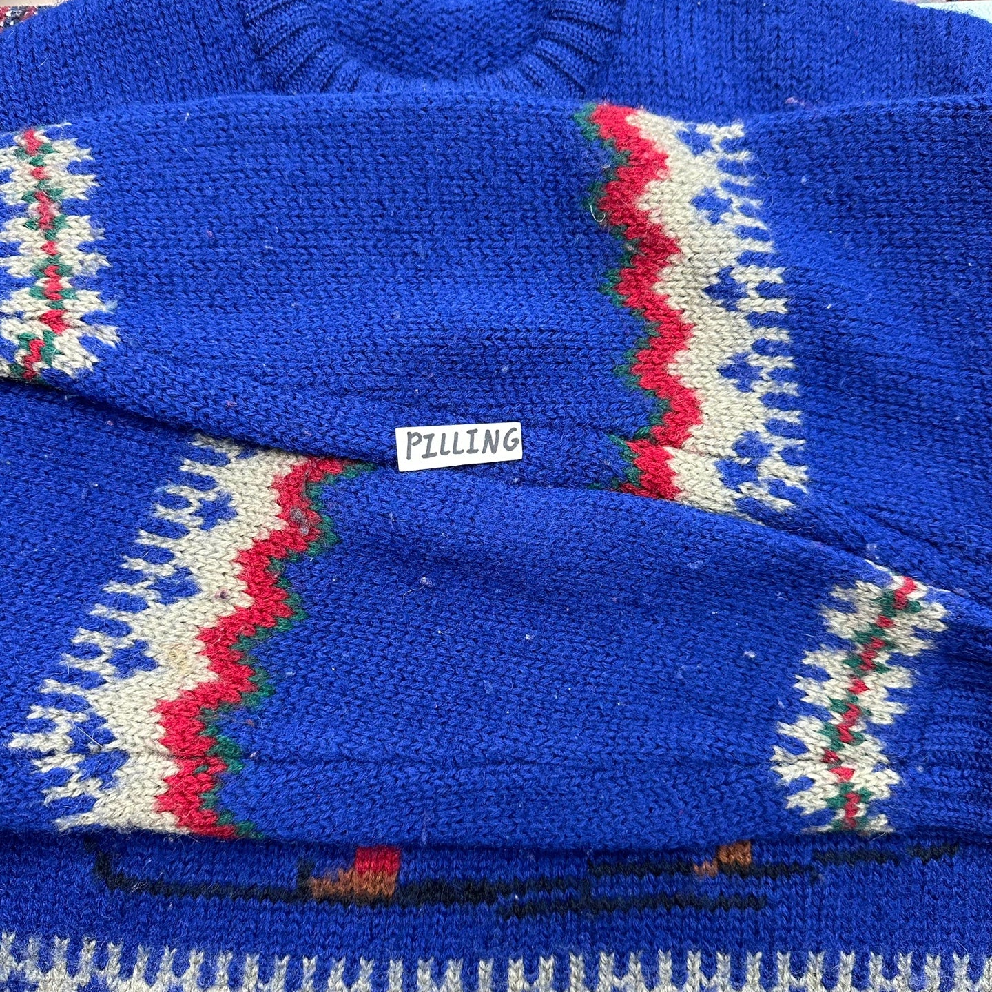 Vintage 100% Wool Ski Graphic Sweater