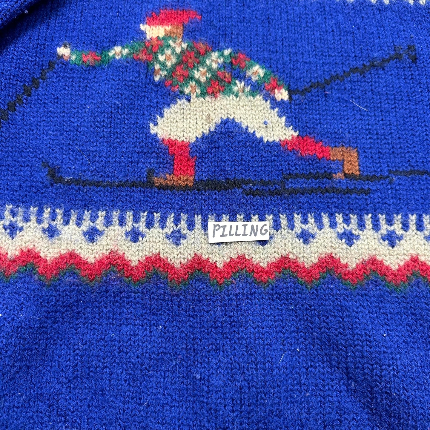 Vintage 100% Wool Ski Graphic Sweater