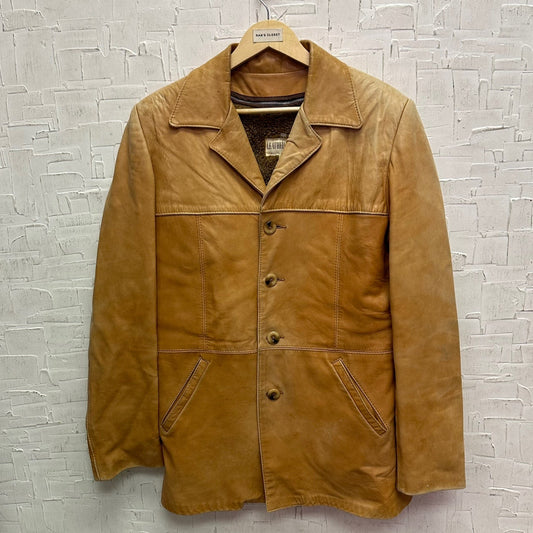 Vintage Leather Attic Made in Canada Light Brown Leather Jacket