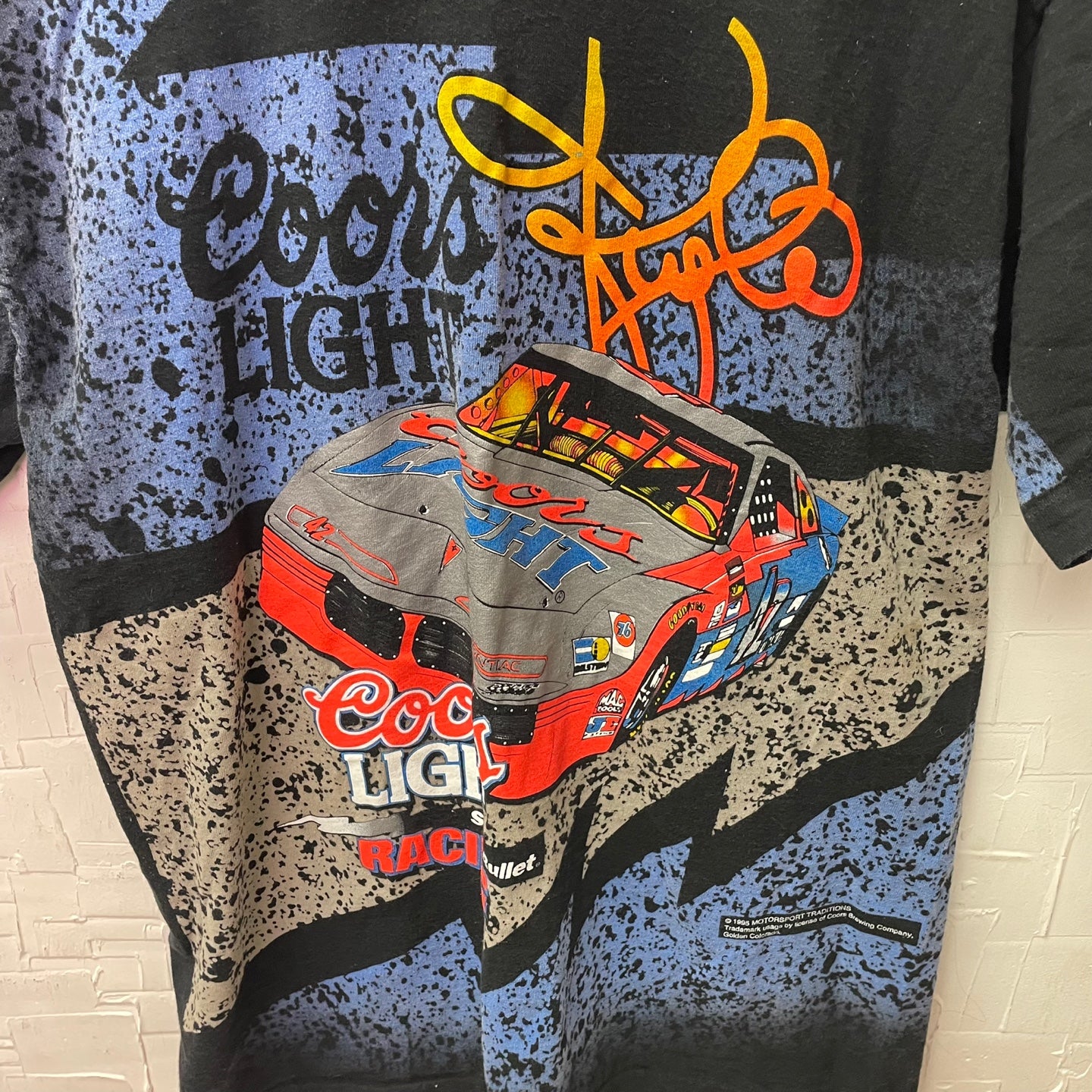 Vintage Coors Light Silver Bullet Racing Graphic T-Shirt