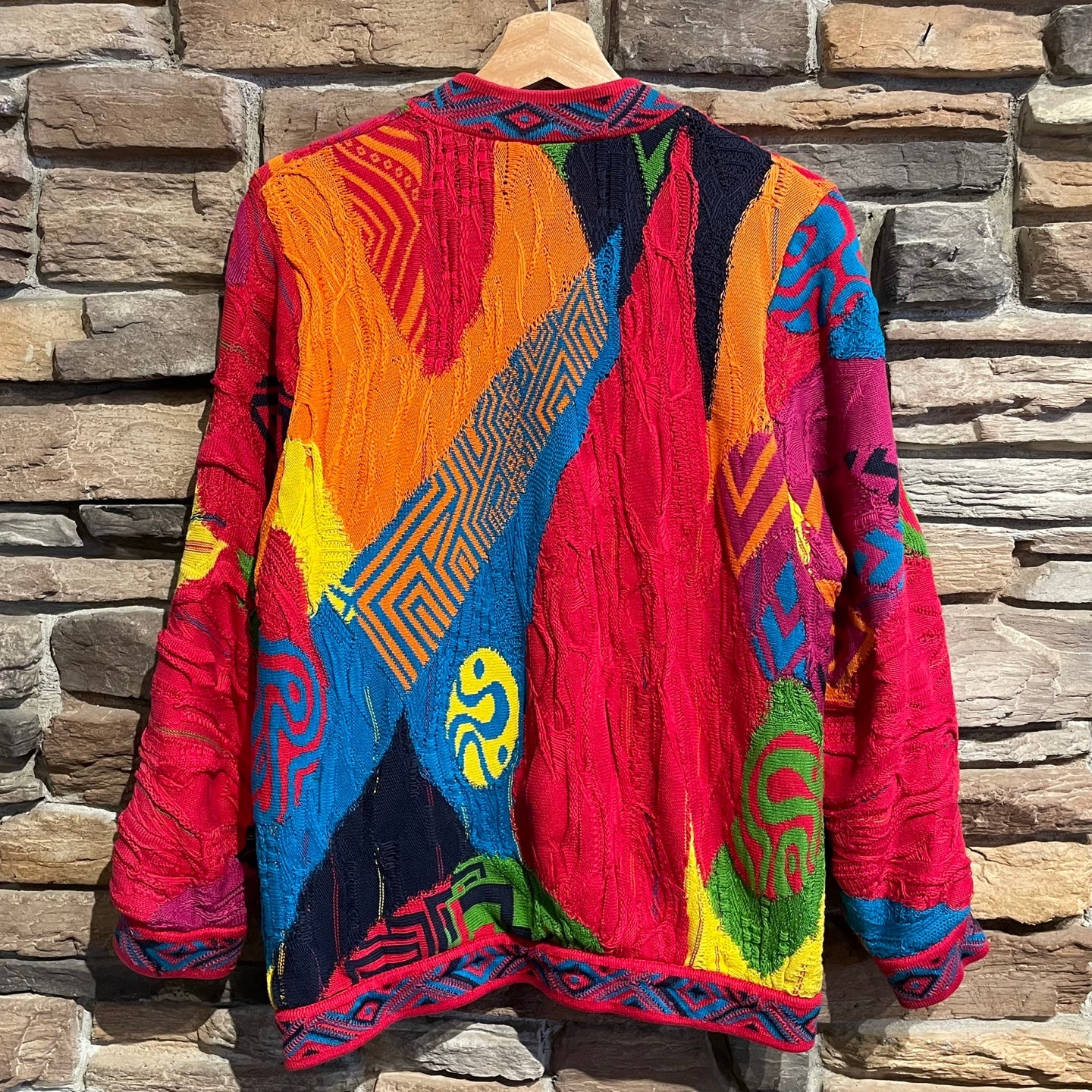 Vintage Multi Coloured Coogi Zip Up Sweater | Vintage Sweater | Vintage Coogi Sweater | Size S | SKU NPQ-2152