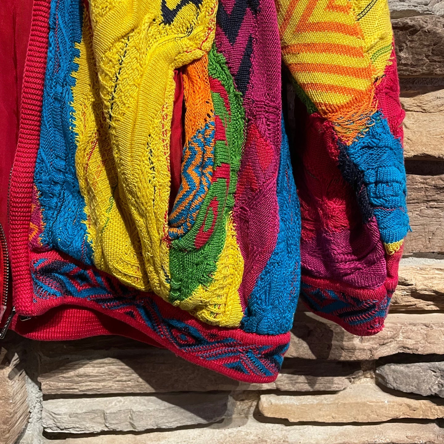 Vintage Multi Coloured Coogi Zip Up Sweater | Vintage Sweater | Vintage Coogi Sweater | Size S | SKU NPQ-2152