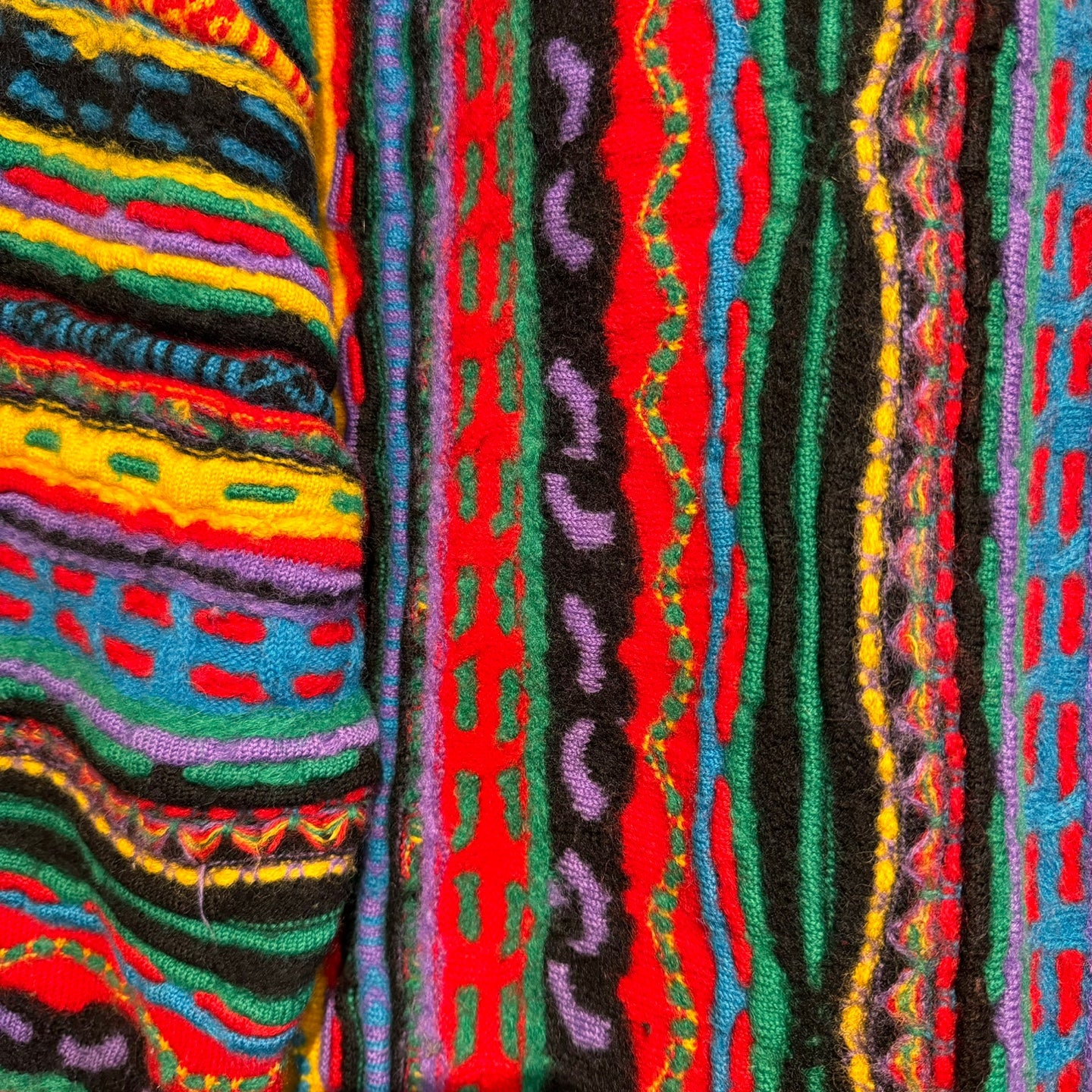 Vintage Multi-Colour Wool Coogi V-Neck Sweater | Vintage Sweater | Vintage Coogi Sweater | Coogi Australia | Size XL | SKU NPQ 2153 |