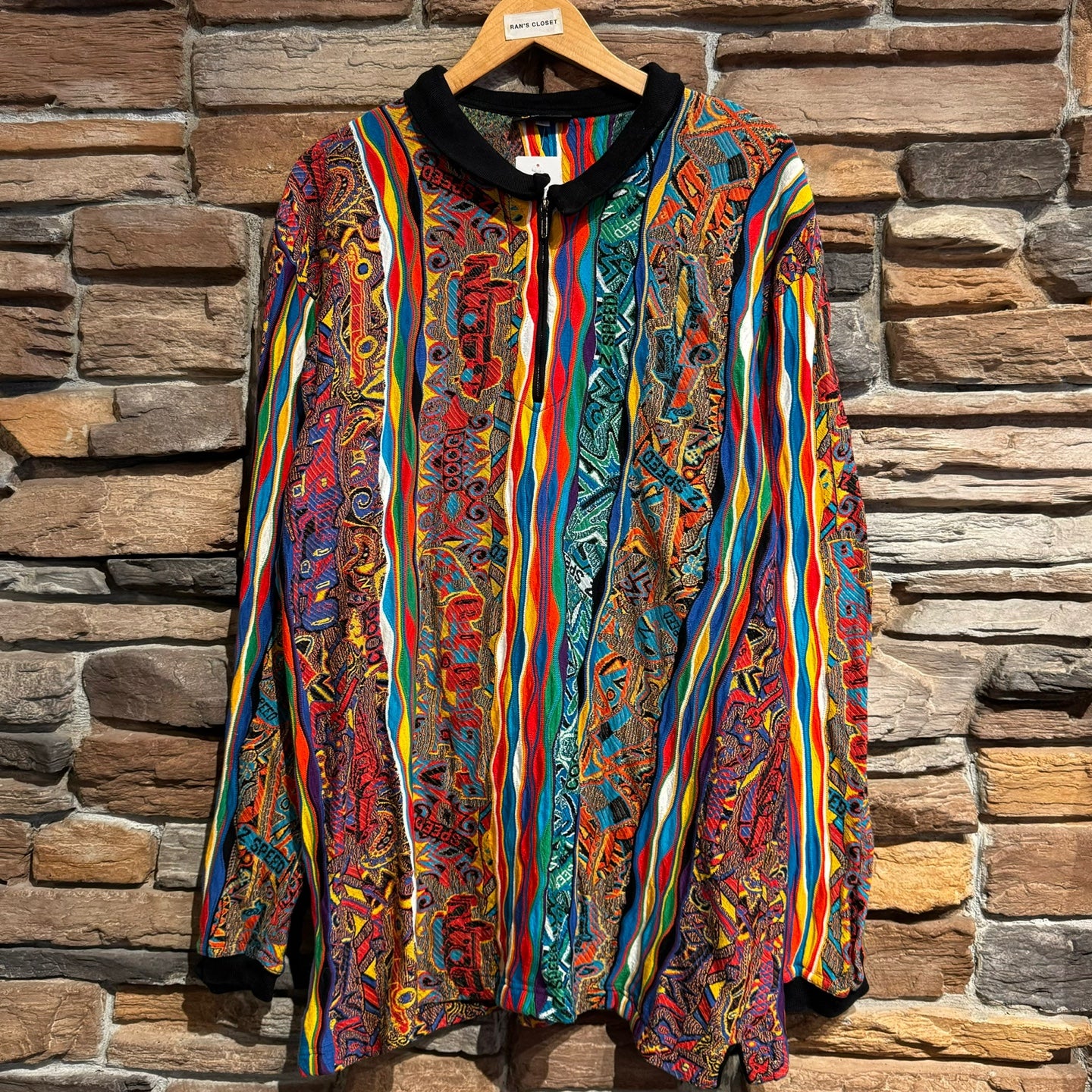 Vintage Quarter Zip Printed Coogi Sweater | Vintage Sweater | Vintage Coogi Sweater | Coogi Australia | SKU NPQ-2154 |