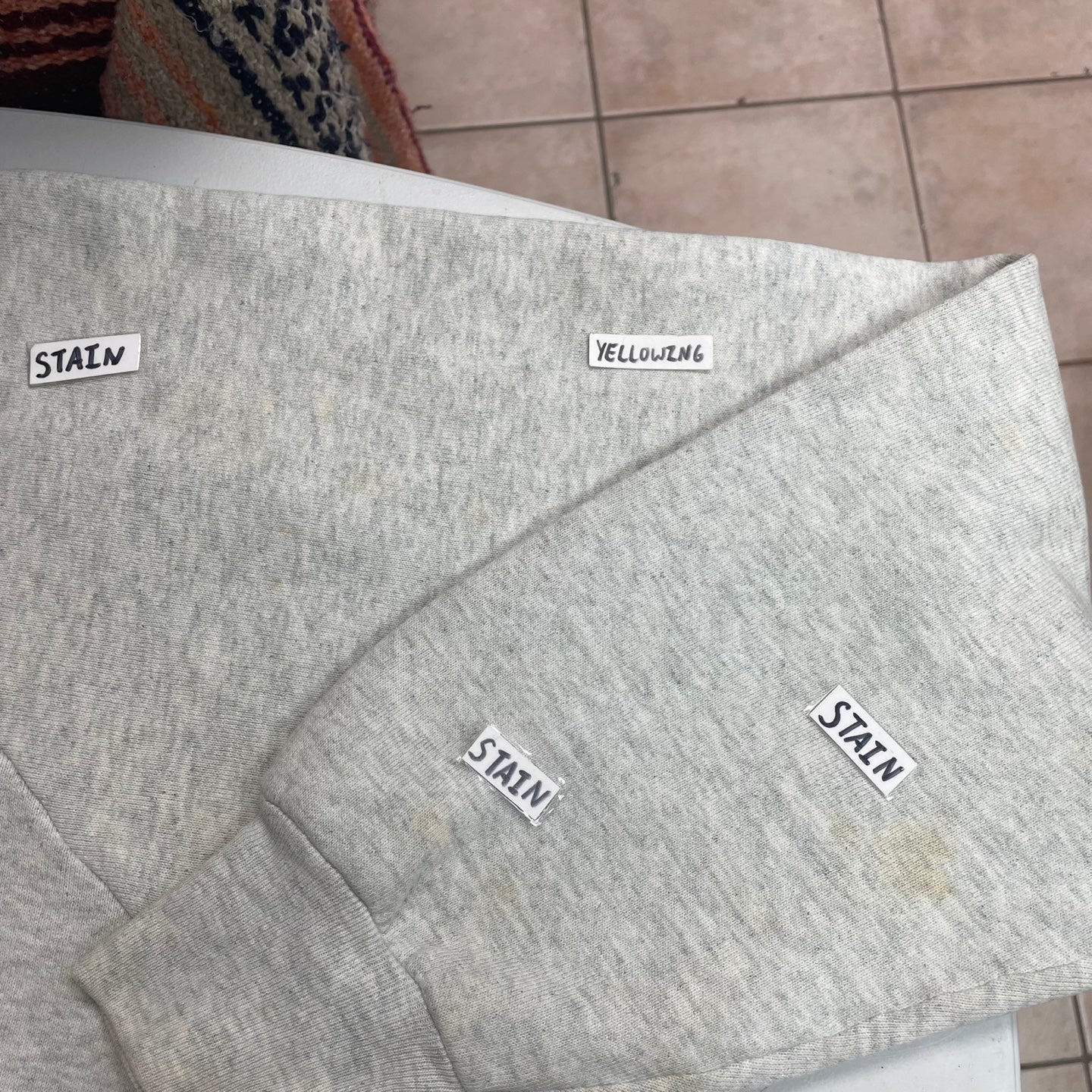 Vintage Heather Grey WM Wolverines Sweatshirt