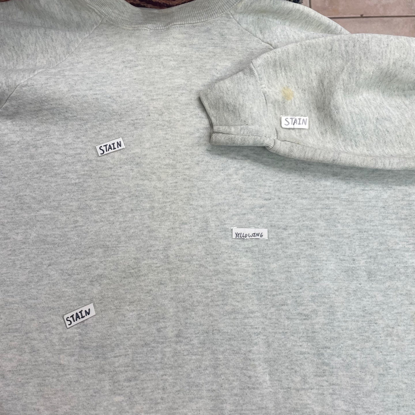 Vintage Heather Grey WM Wolverines Sweatshirt