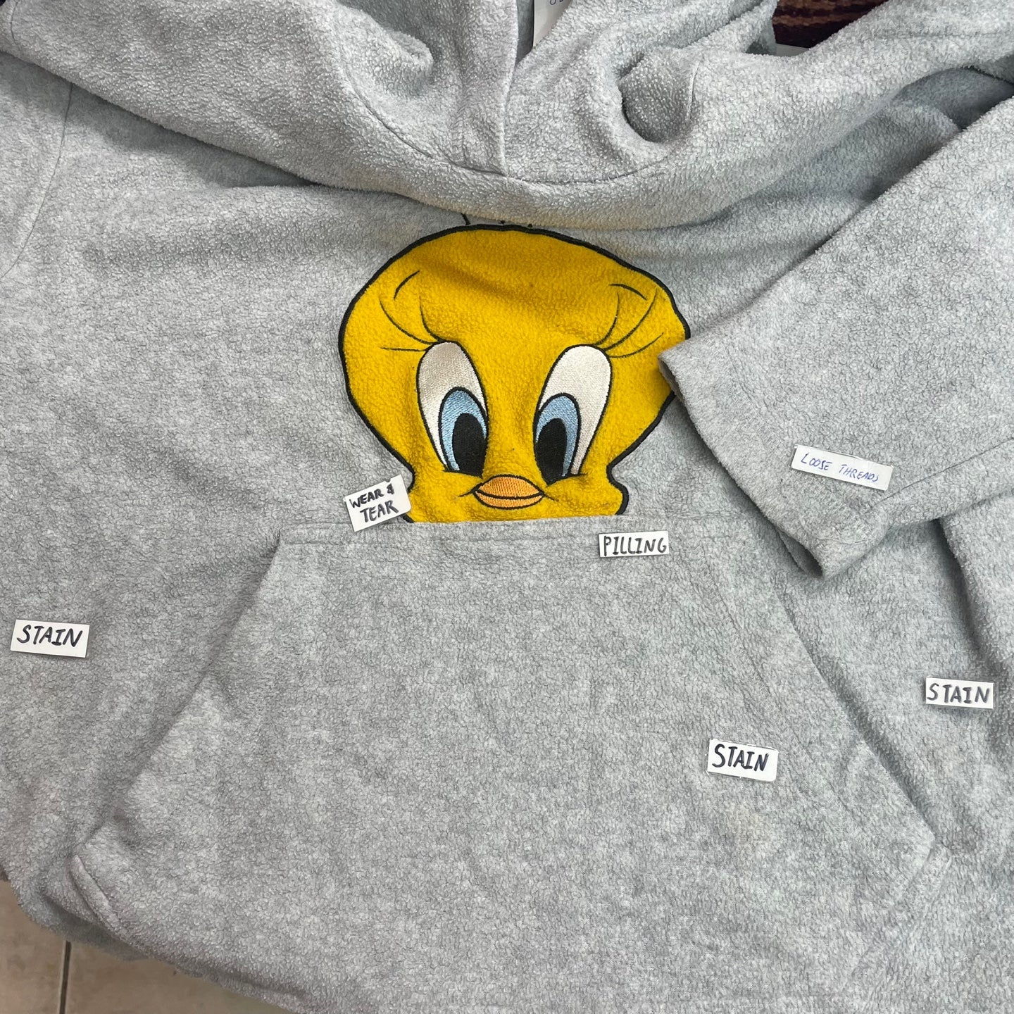 Vintage Fleece Looney Tunes Tweety Hoodie