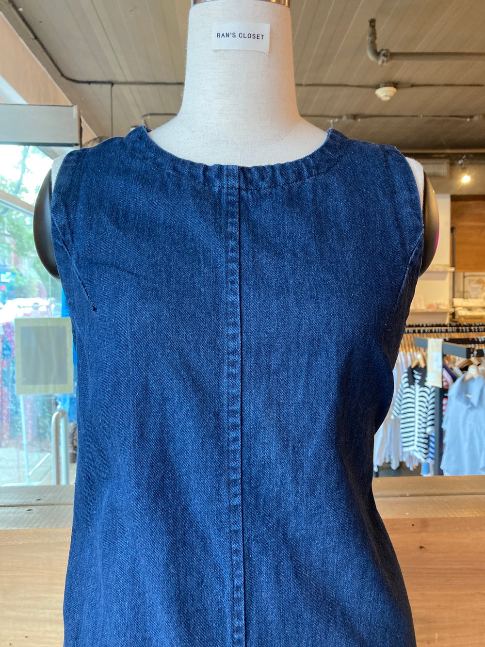 Open Back Denim Dress