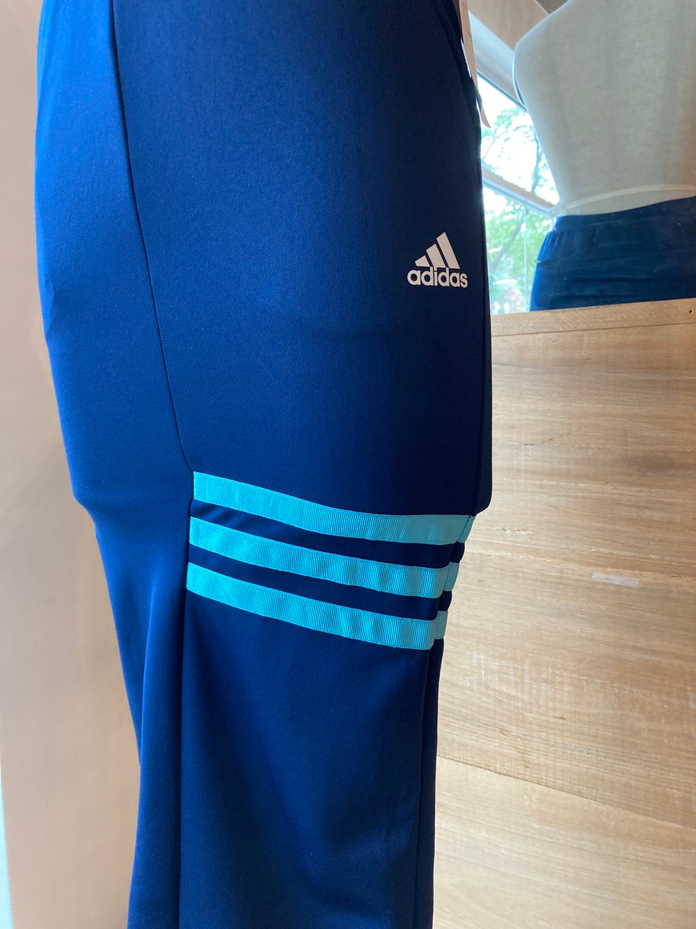 Reworked Blue Adidas Track Skirt