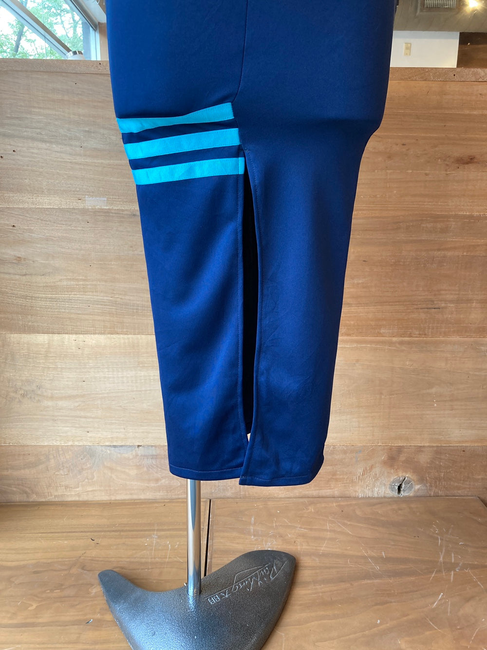 Reworked Blue Adidas Track Skirt