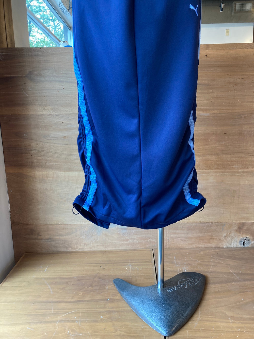 Reworked Blue Puma Track Skirt