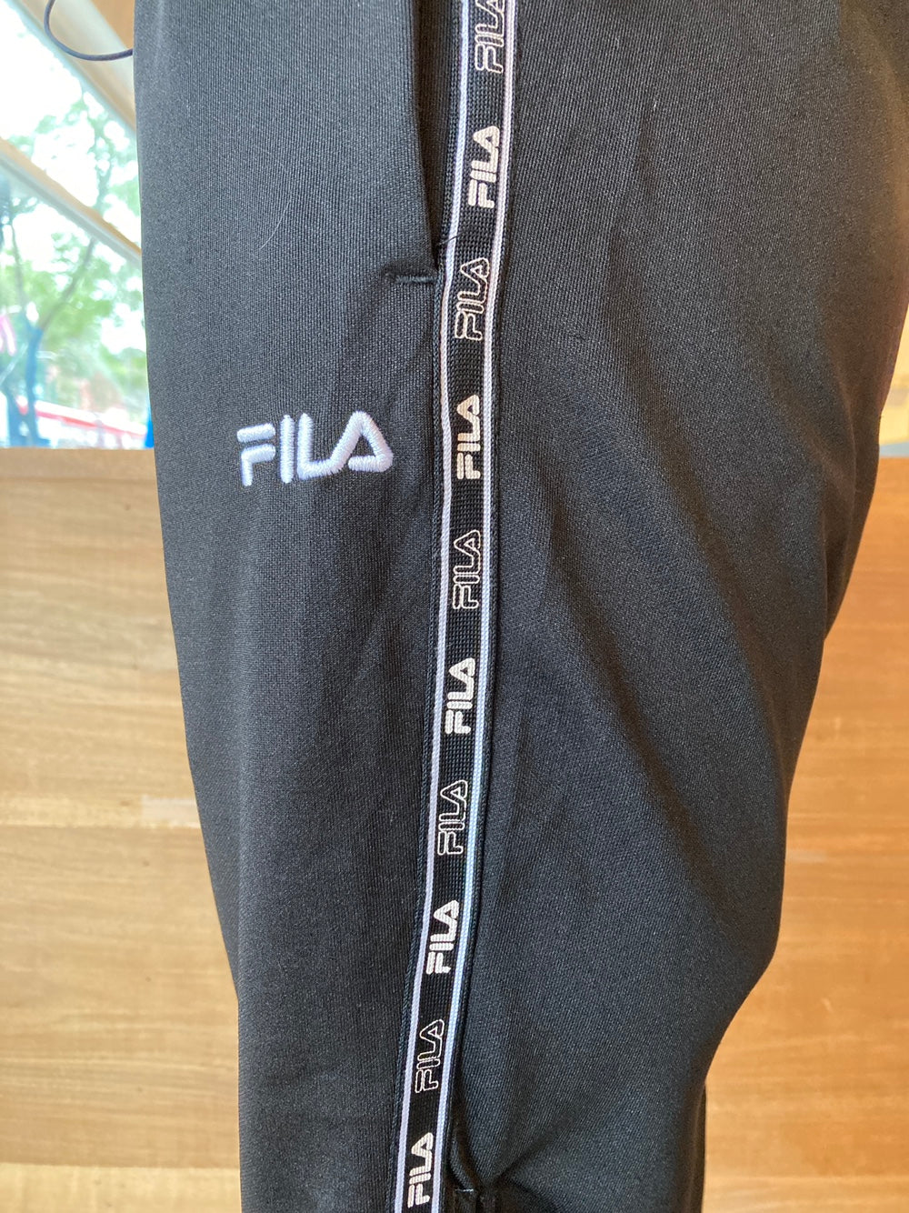 Reworked Black Fila Track Suit