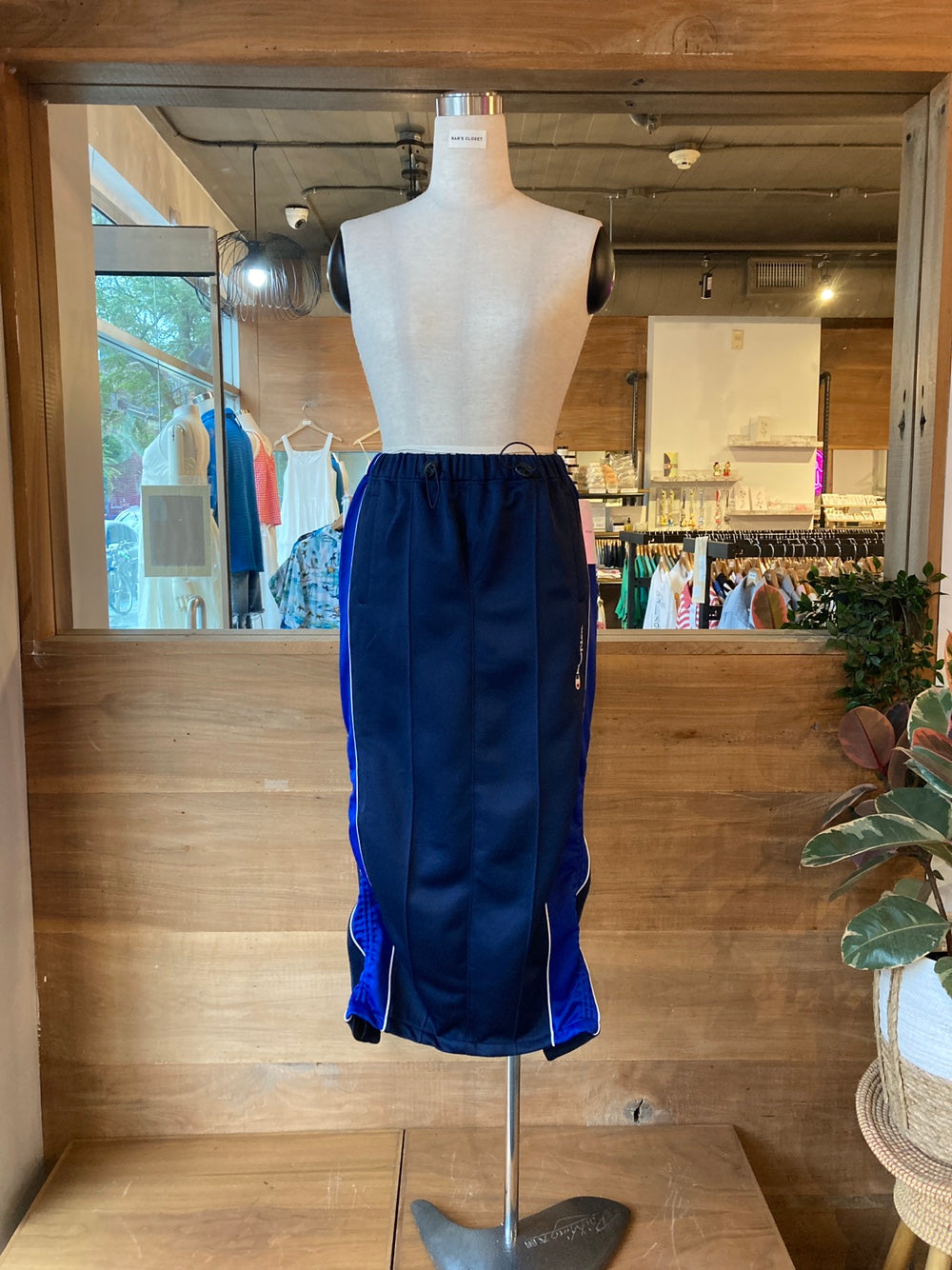 Reworked Blue Champion Track Skirt