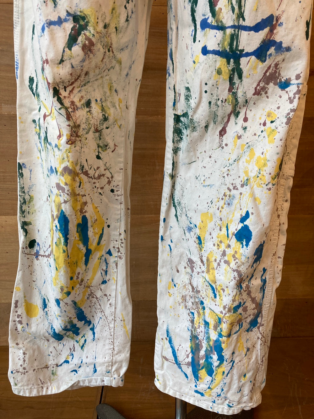 Reworked Paint Splatter White Dickies Painter Pants