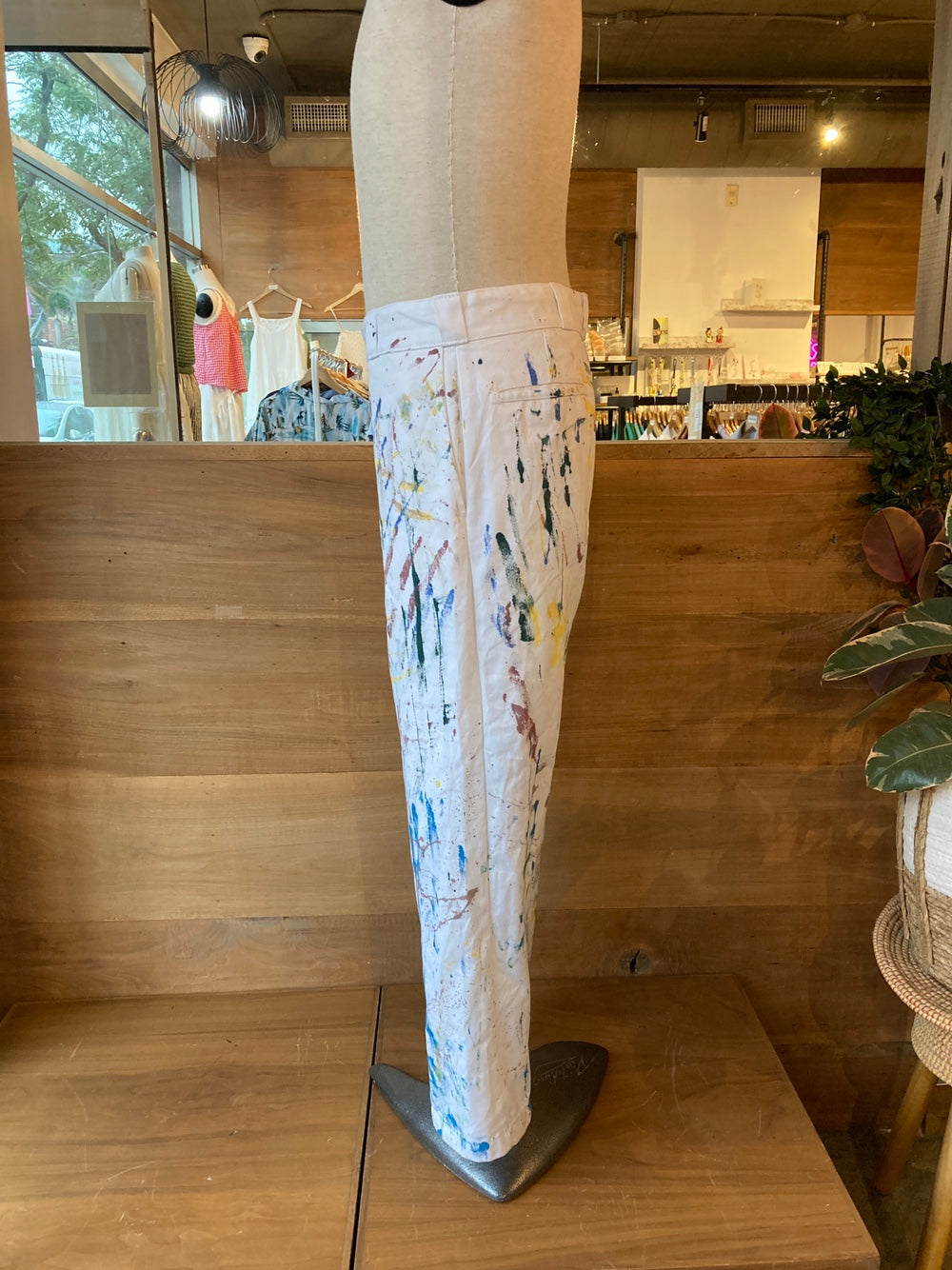 Reworked Paint Splatter White Dickies Painter Pants