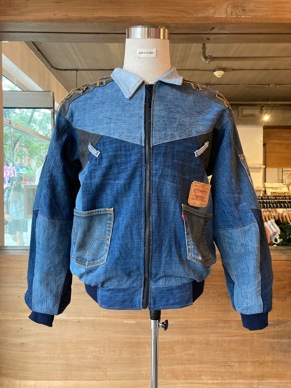 Reworked Levi's Denim Zip Up Jacket