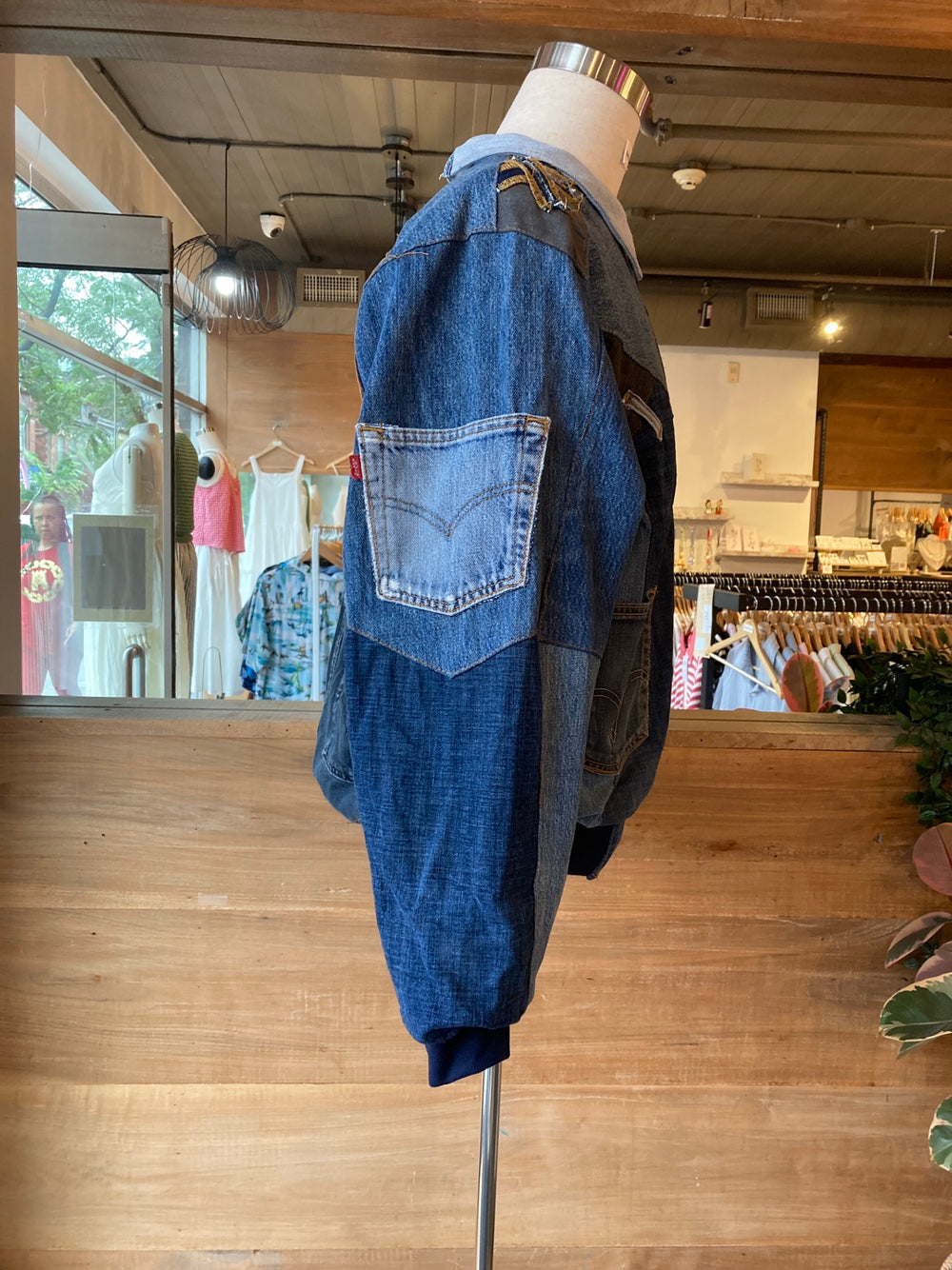 Reworked Levi's Denim Zip Up Jacket