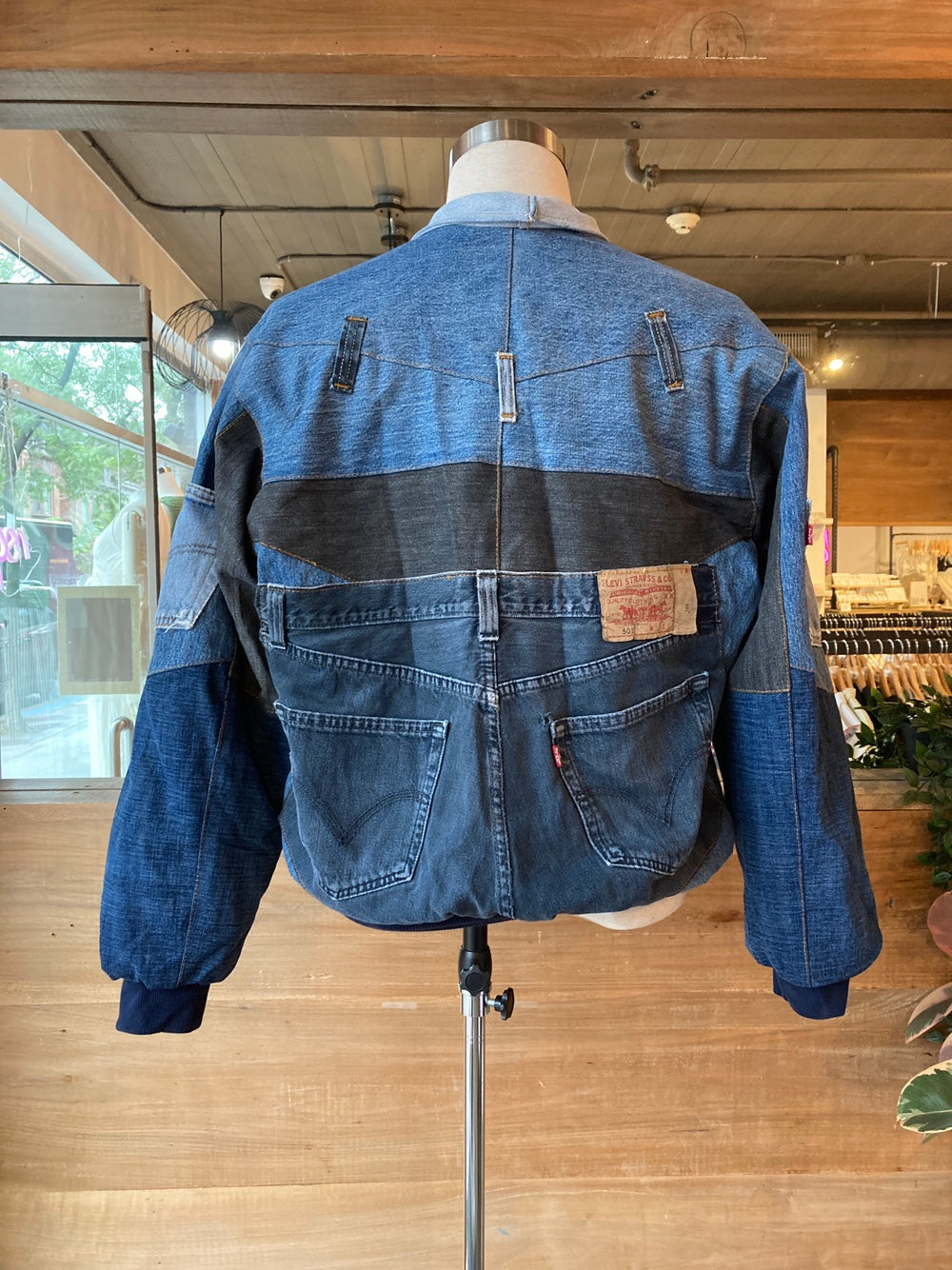 Reworked Levi's Denim Zip Up Jacket