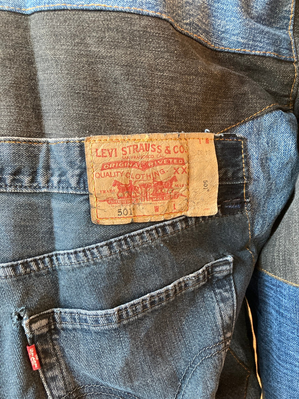 Reworked Levi's Denim Zip Up Jacket