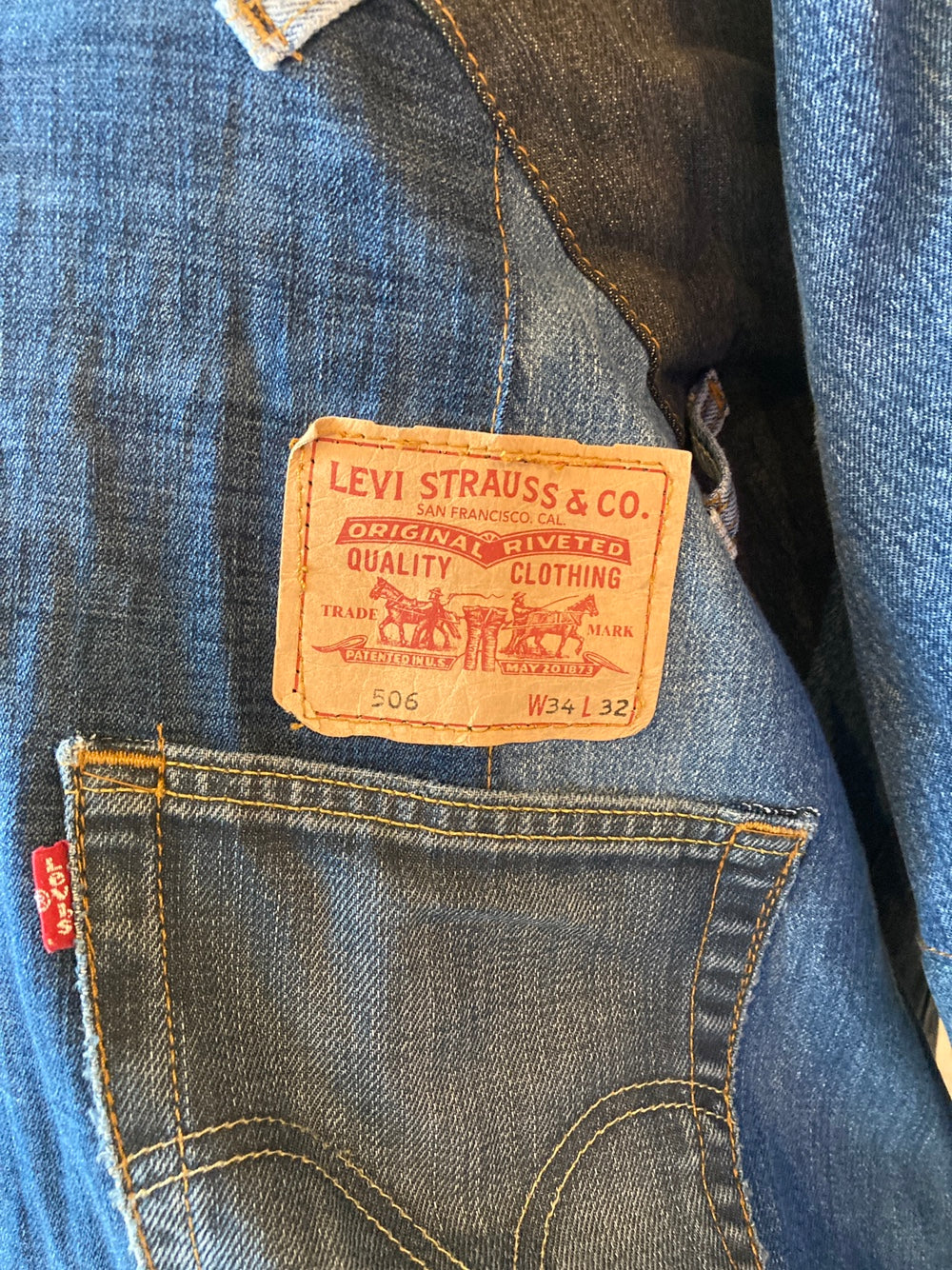 Reworked Levi's Denim Zip Up Jacket