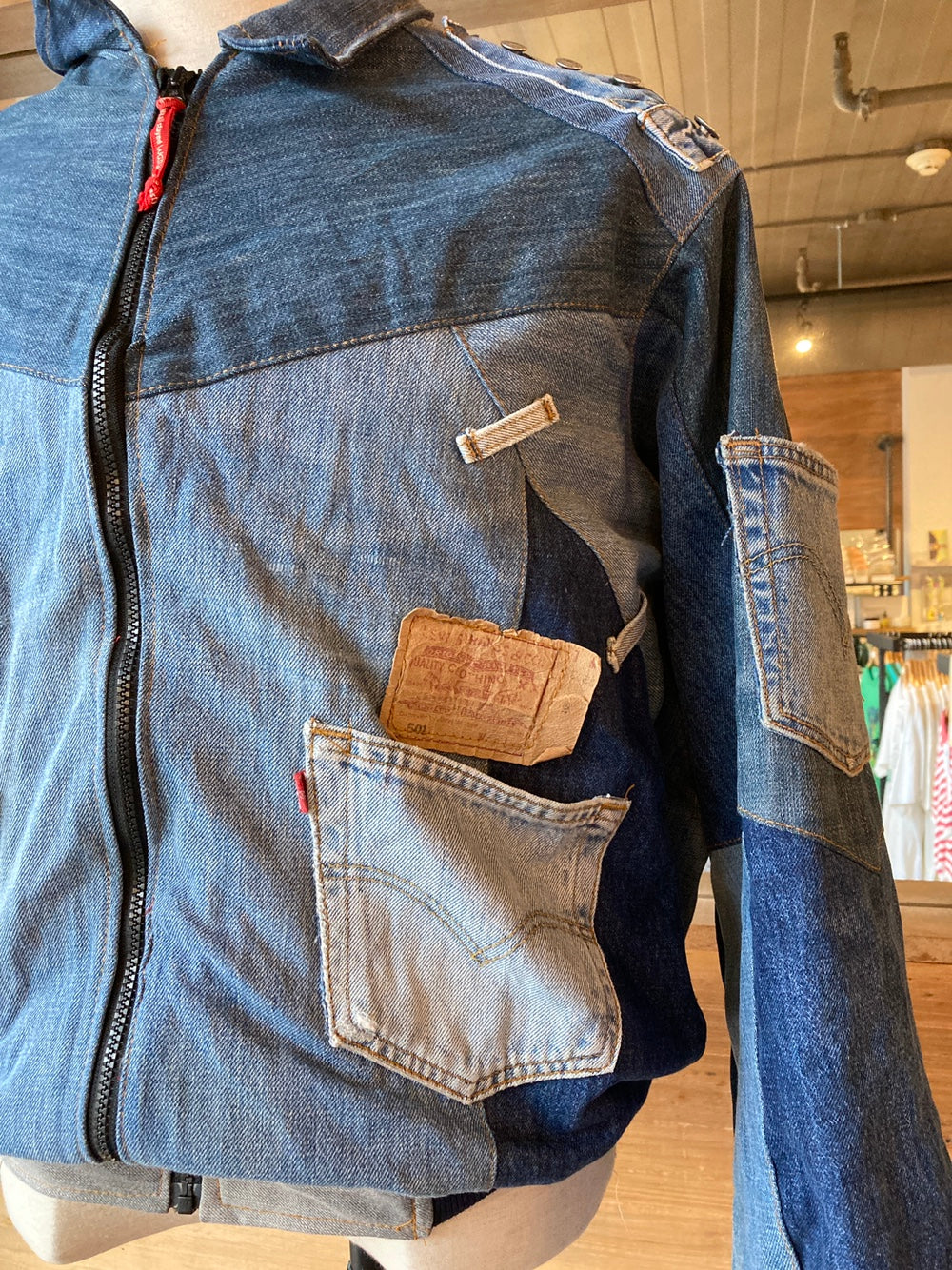 Reworked Levi's Blue Denim Jacket