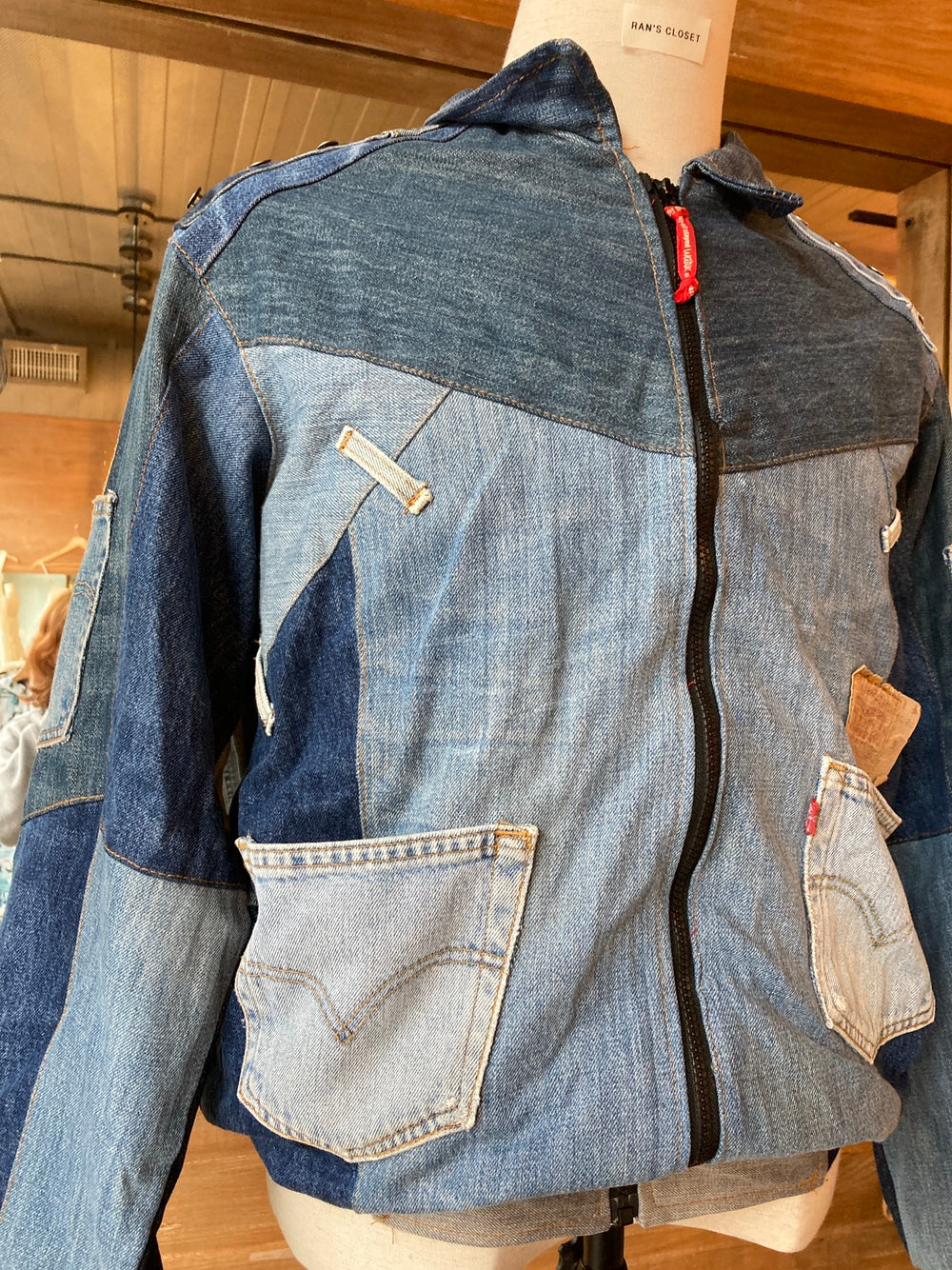 Reworked Levi's Blue Denim Jacket